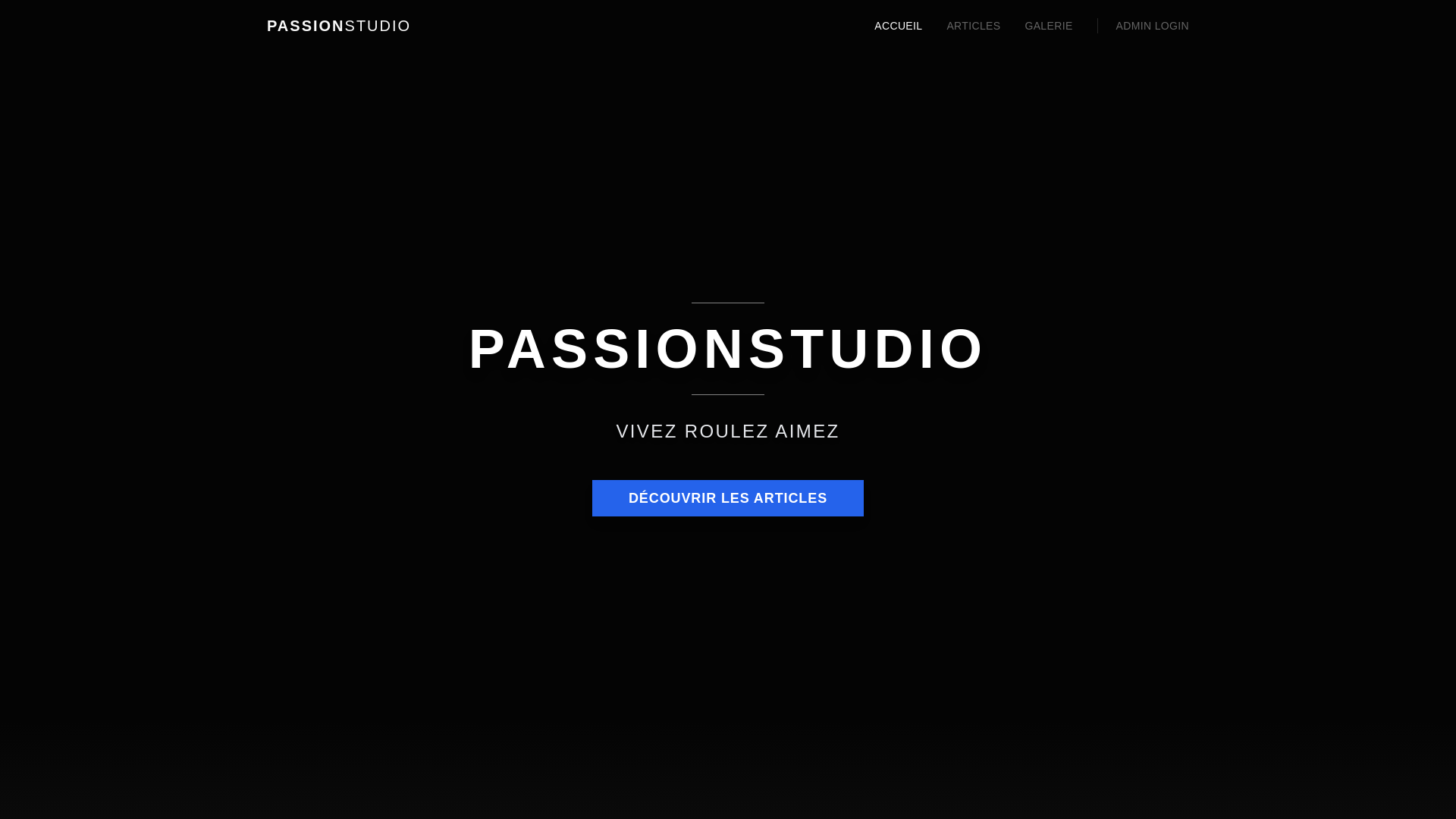 website screenshot of https://passionstudio.fr/