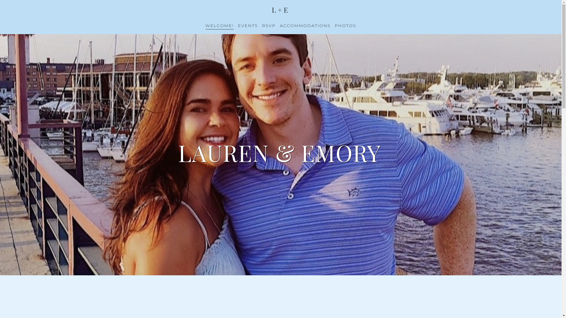 website screenshot of https://laurenandemory.com/