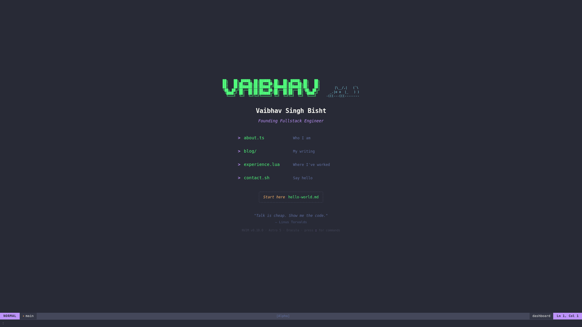 website screenshot of https://personal-website-an4.pages.dev/
