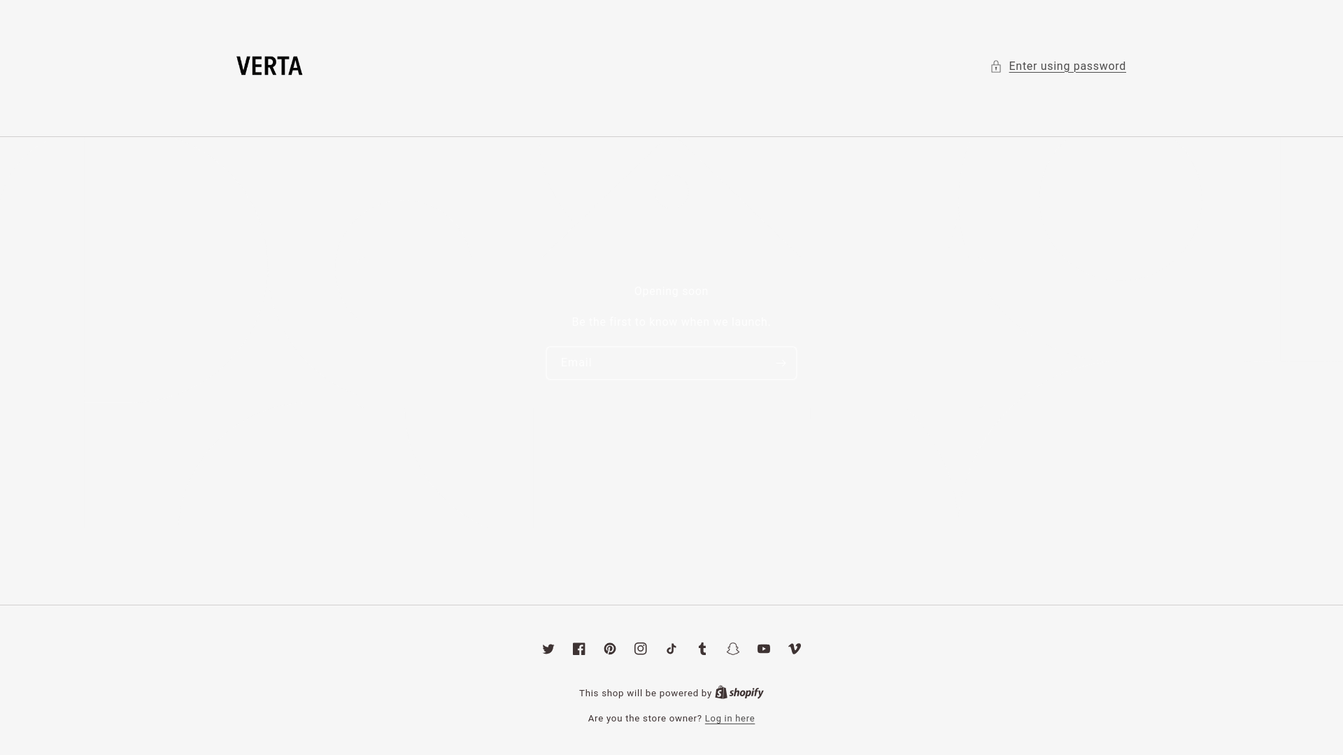 website screenshot of https://vertastore.net/
