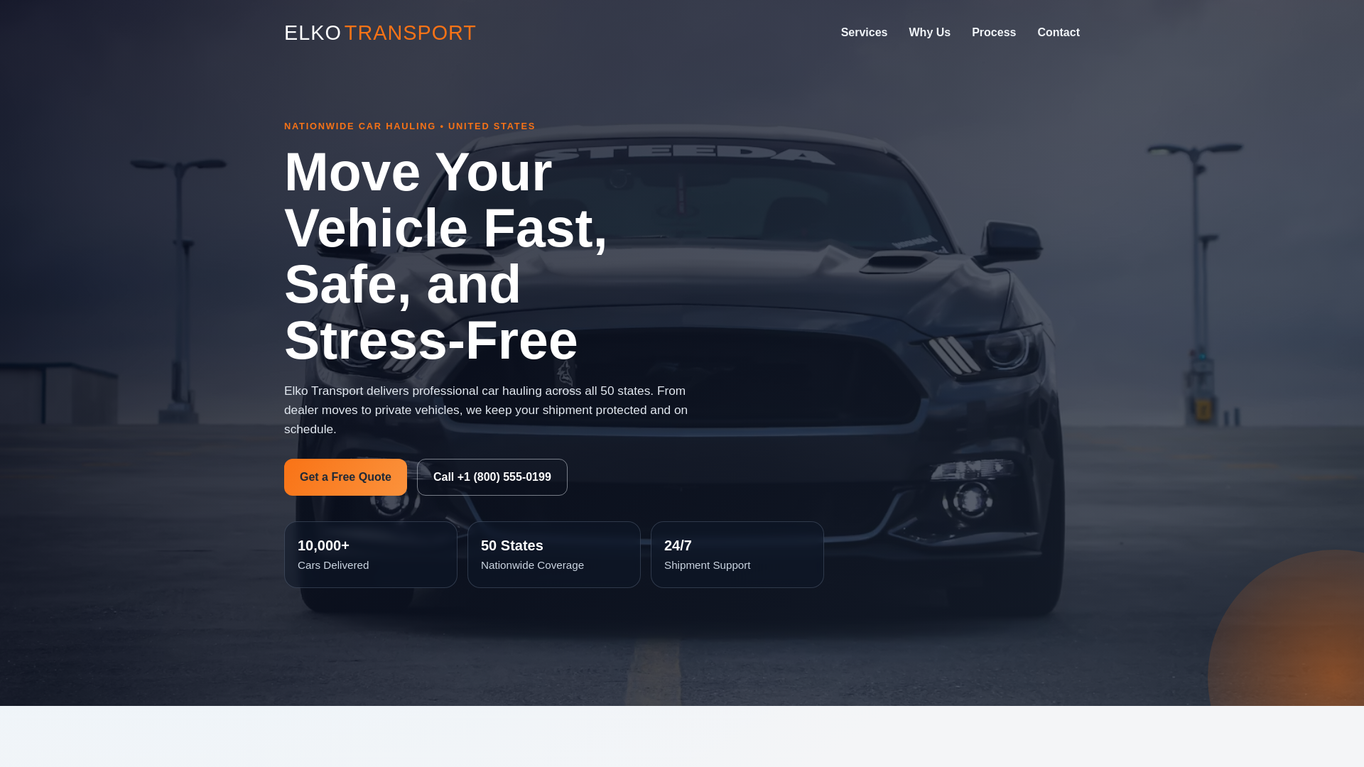 website screenshot of https://elkotransport.net/