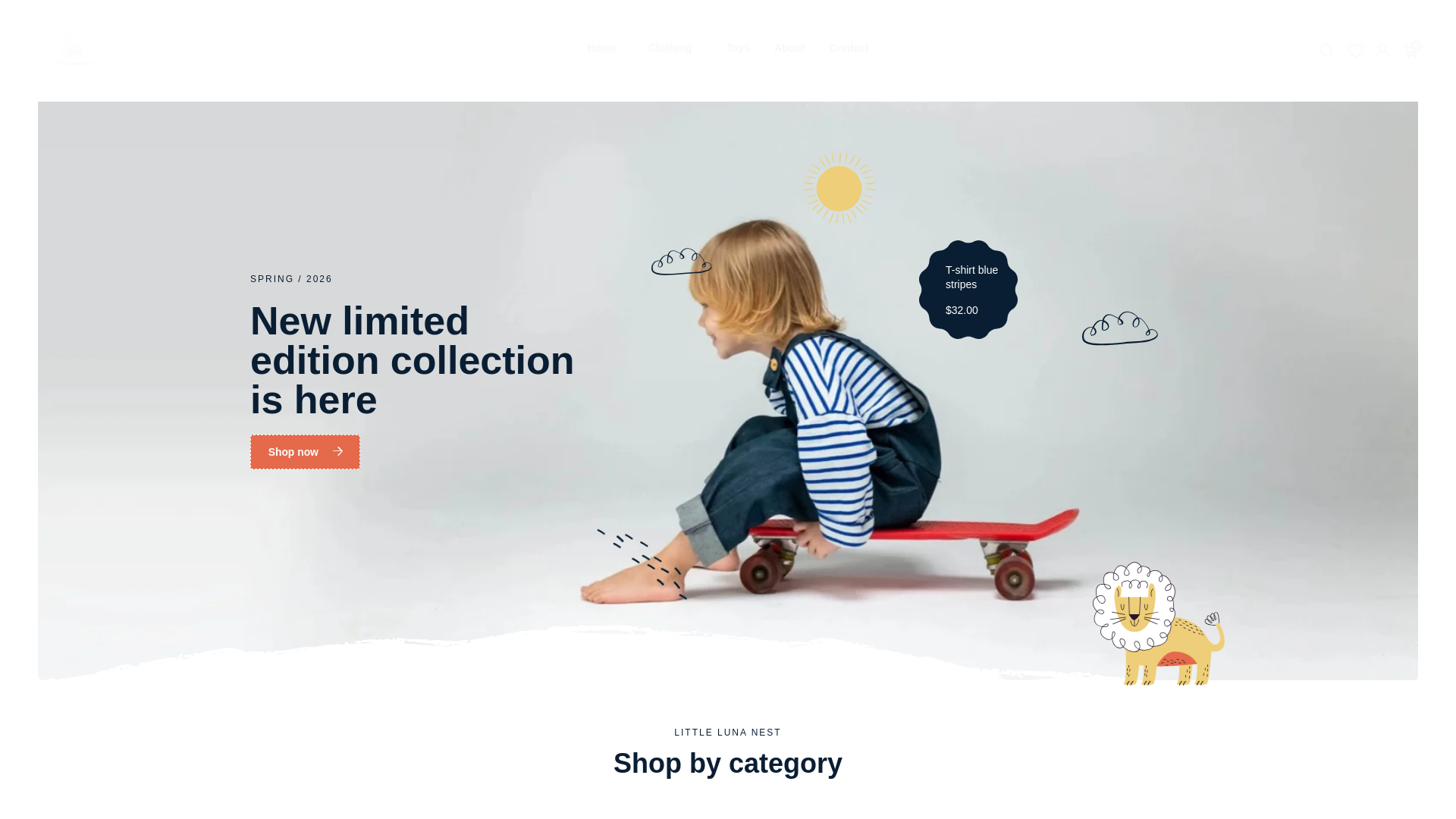 website screenshot of https://littlelunannest.com/