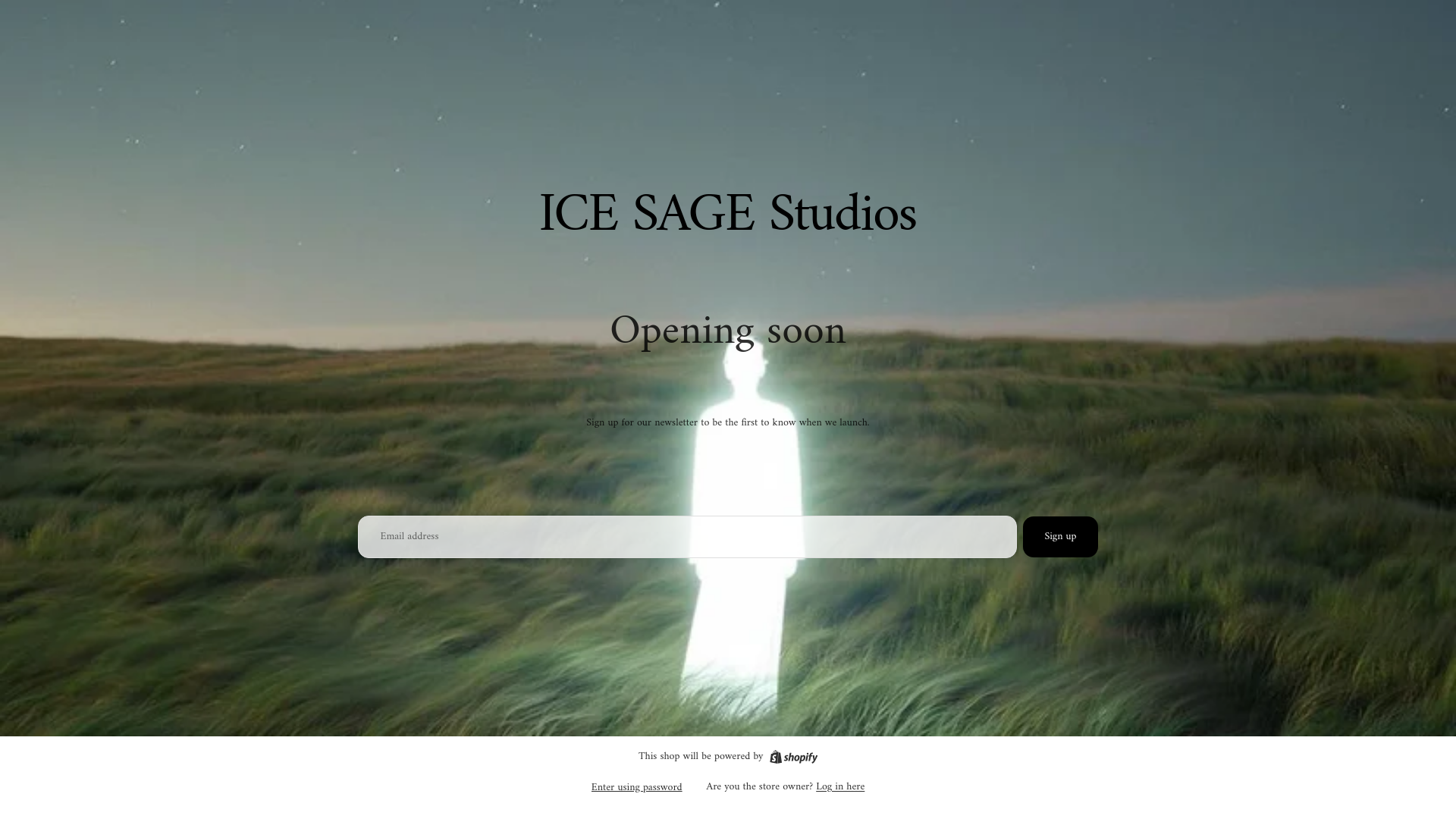 website screenshot of https://icesagestudio.com/