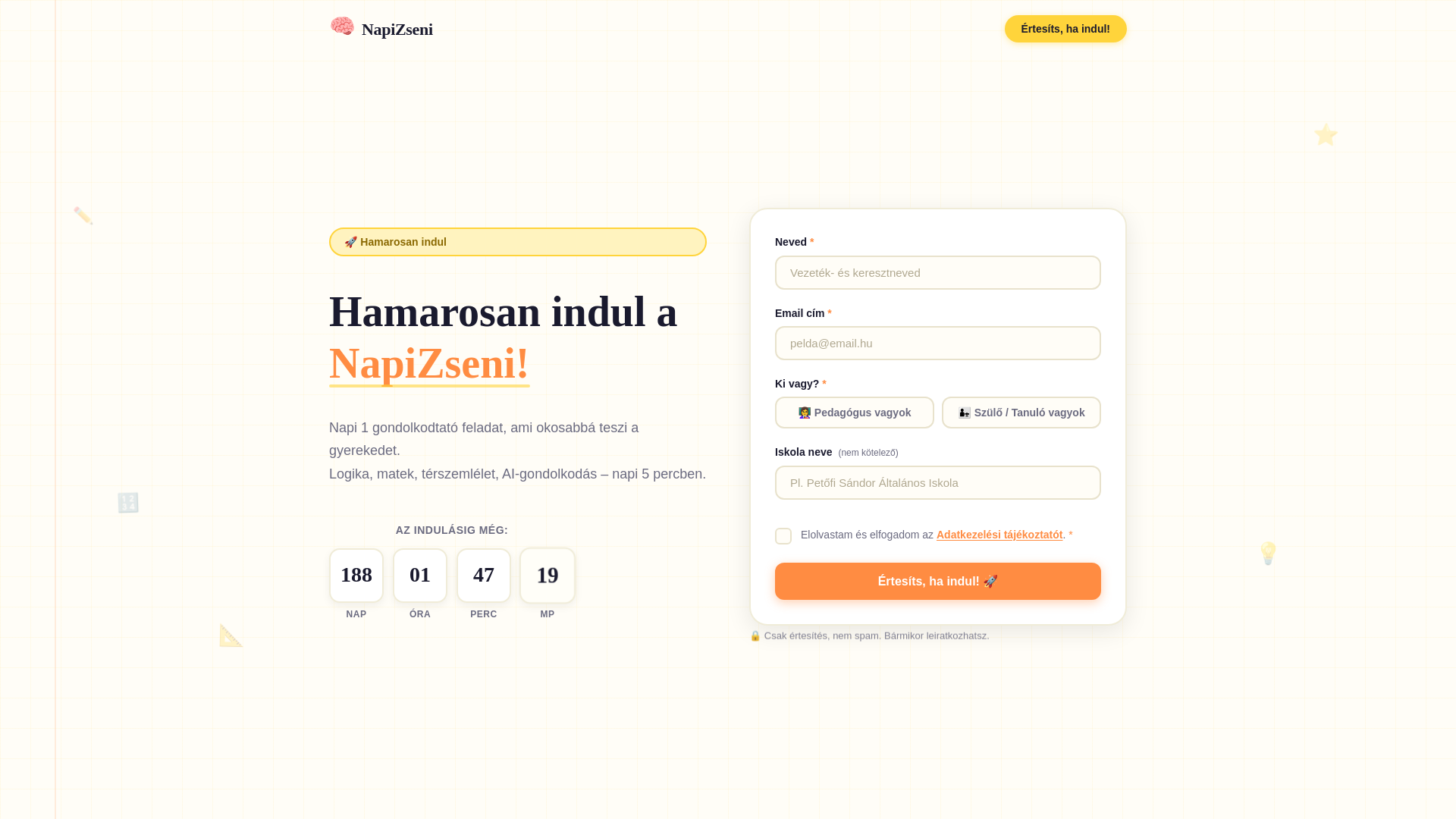 website screenshot of https://napizseni.hu/