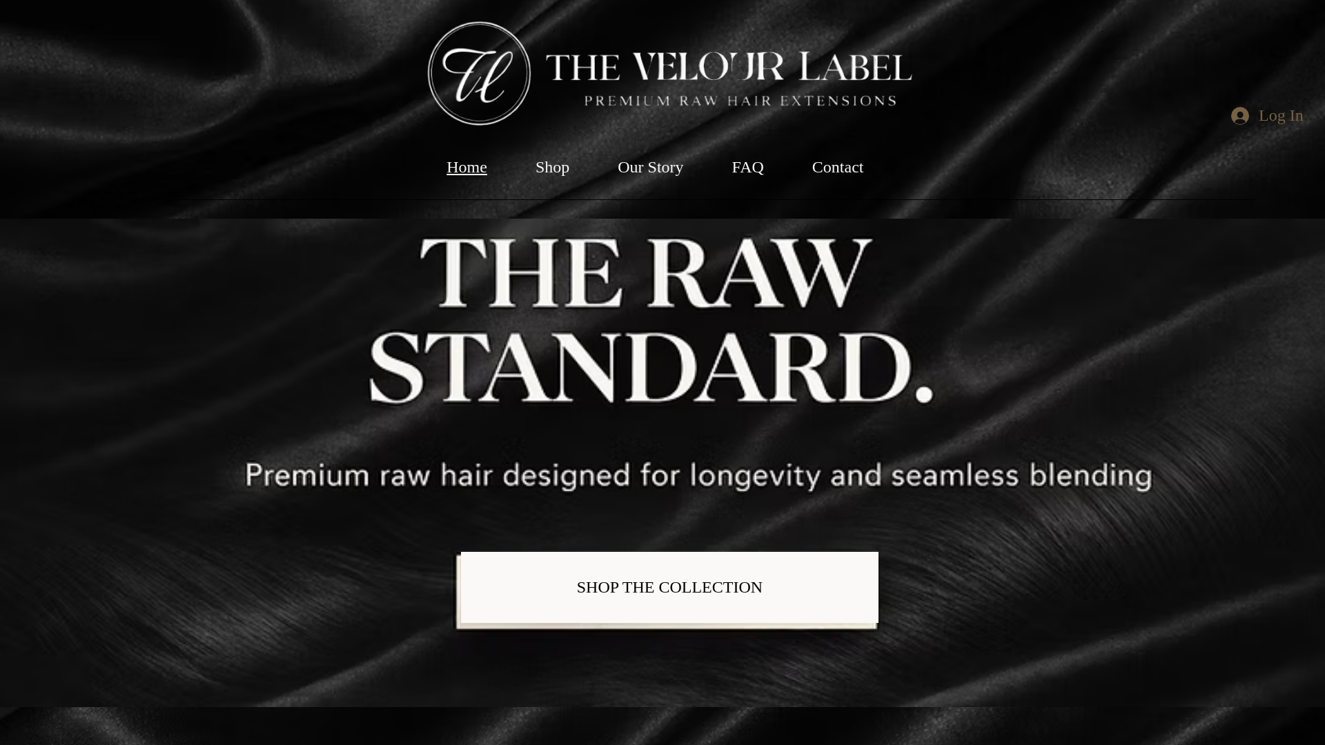website screenshot of https://velourlabel.com/