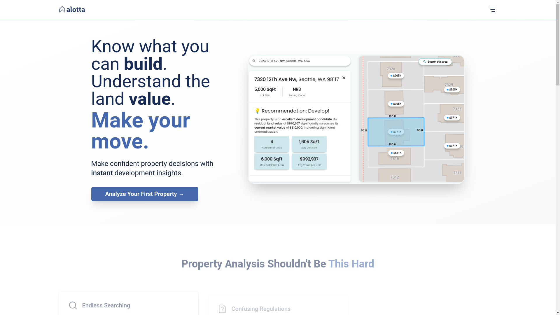 website screenshot of https://alotta-landing.pages.dev/