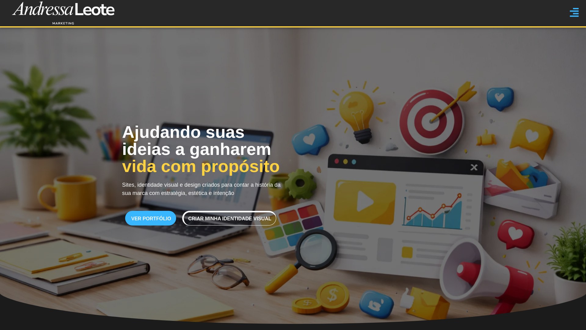 website screenshot of https://andressaleote.com.br