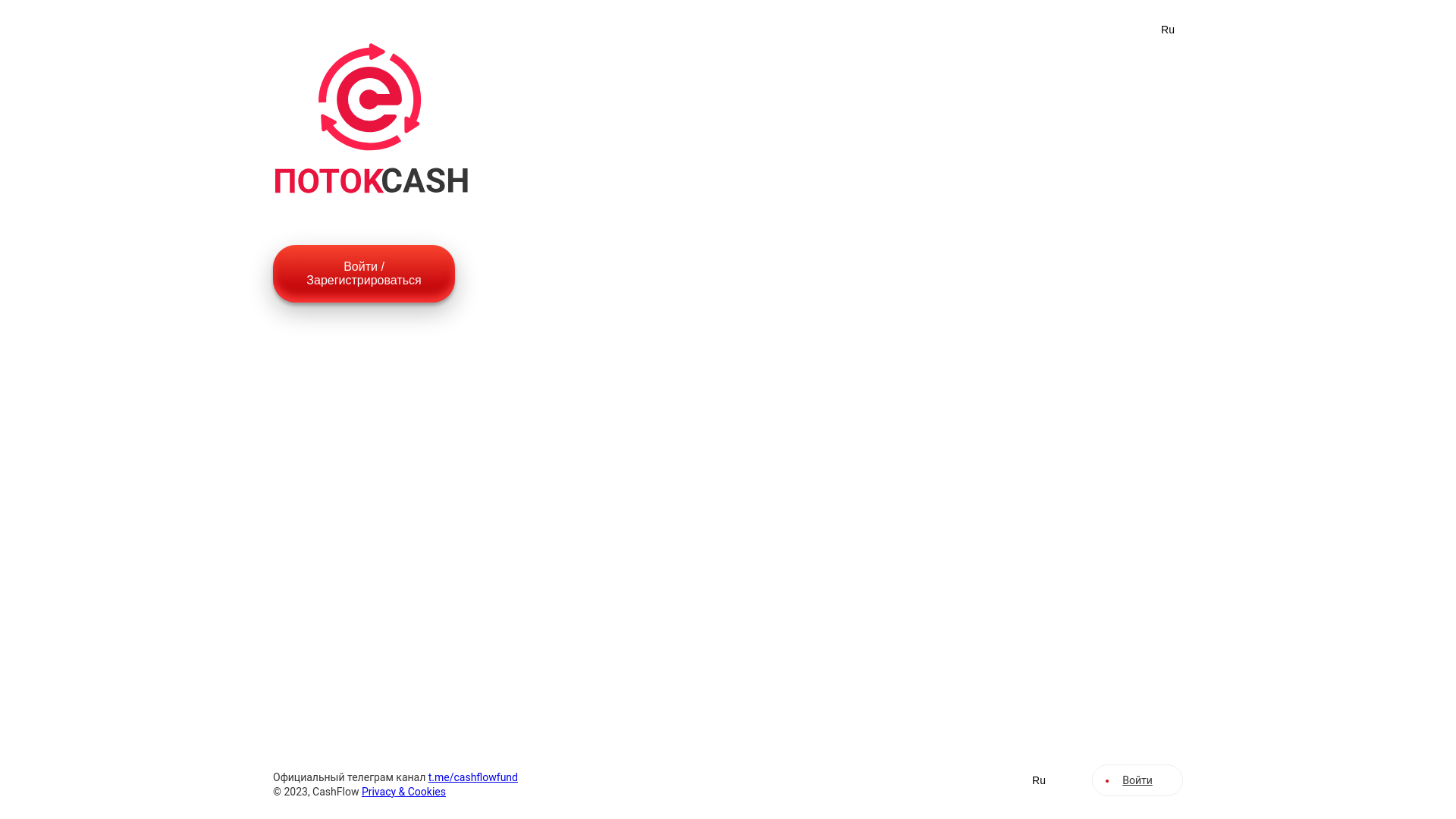 website screenshot of https://potok-cash.tech/