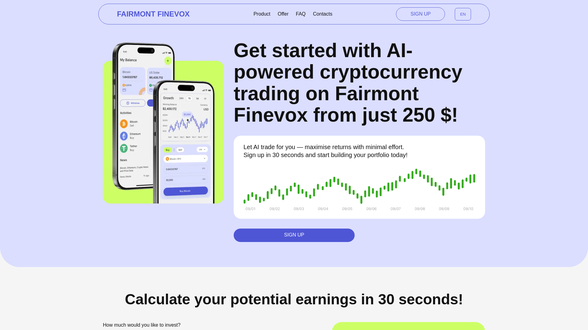 website screenshot of https://fairmontfinevox.org