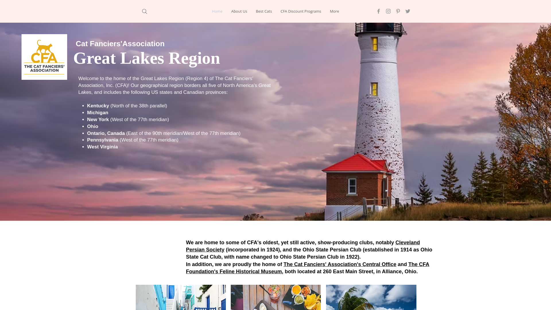 website screenshot of https://cfagreatlakes4.org