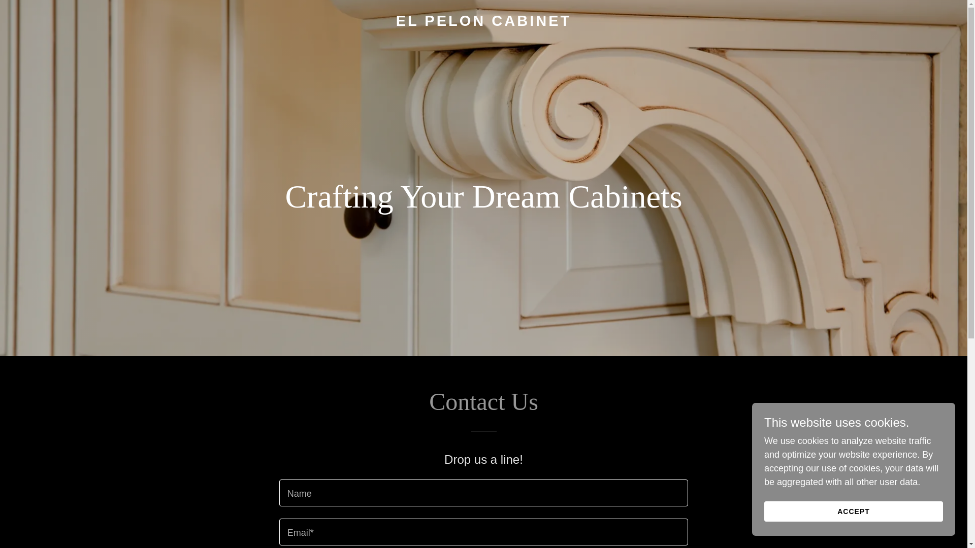 website screenshot of https://elpeloncabinet.com/