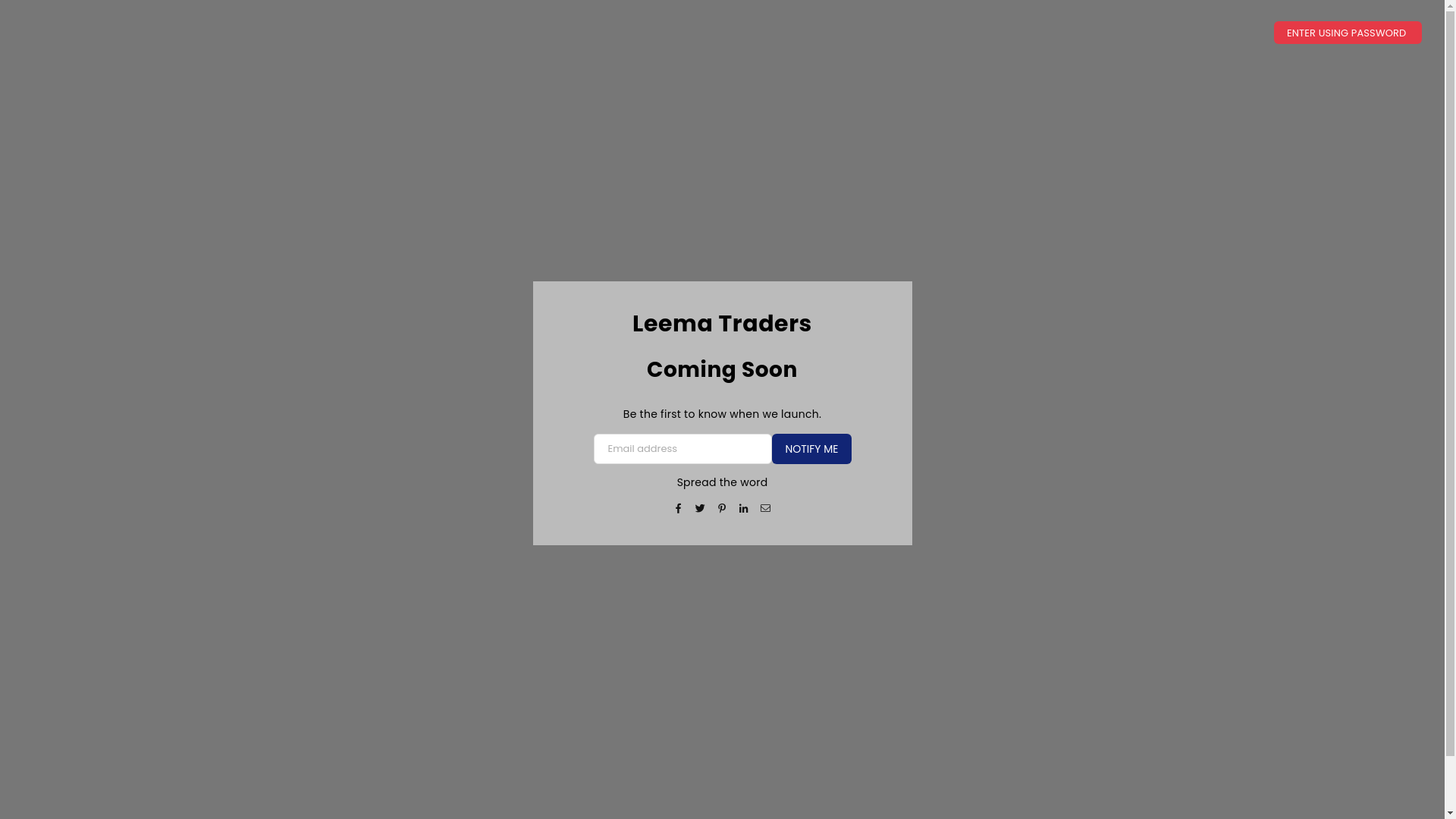 website screenshot of https://leematraders.shop/