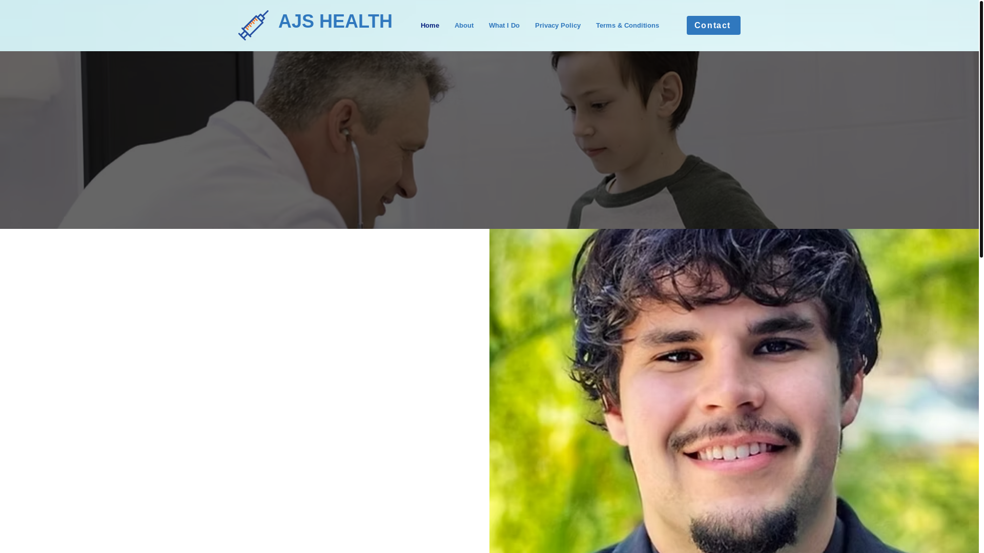 website screenshot of https://ajshealth.net/