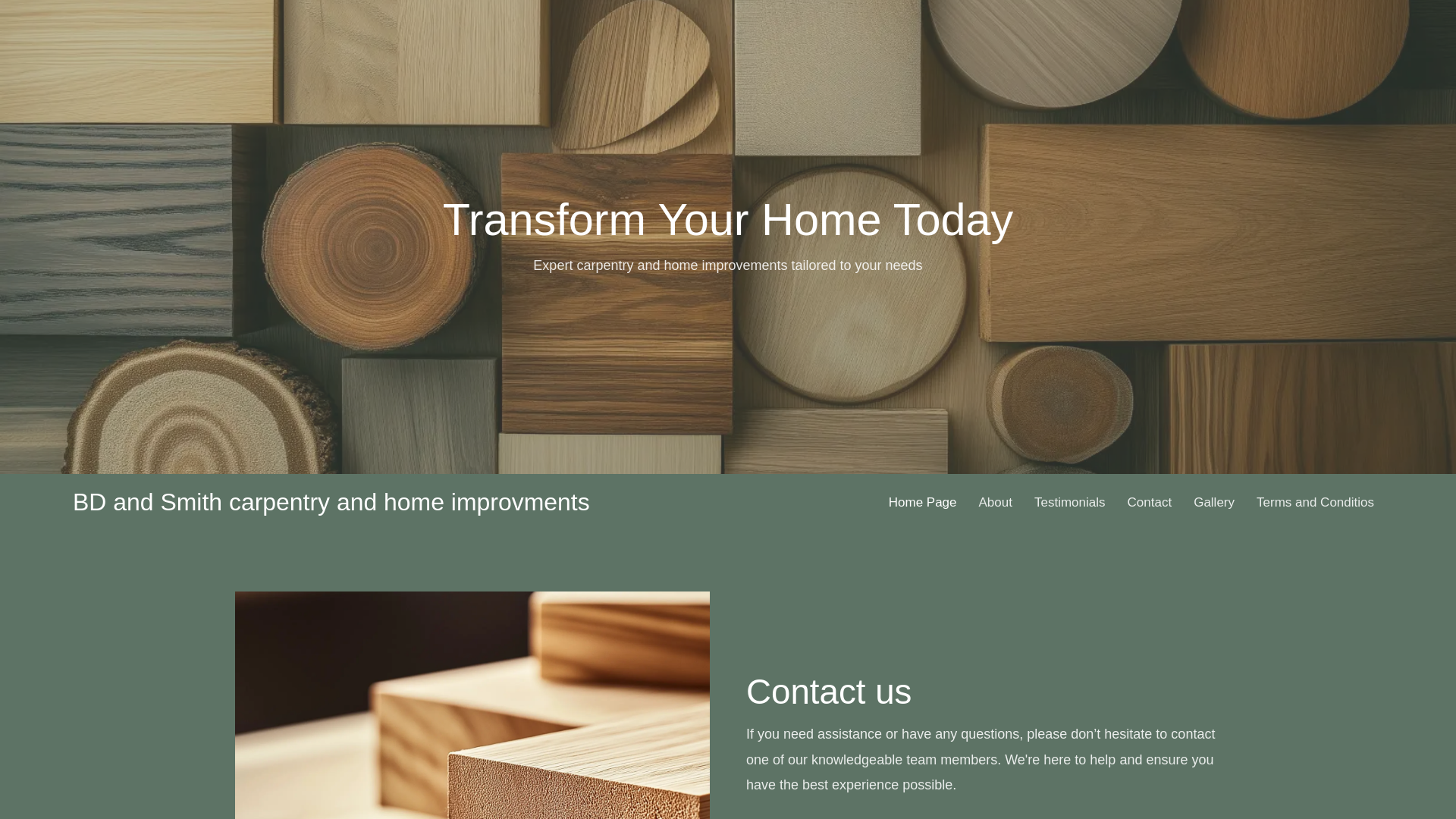 website screenshot of https://bdandsmith.co.uk/