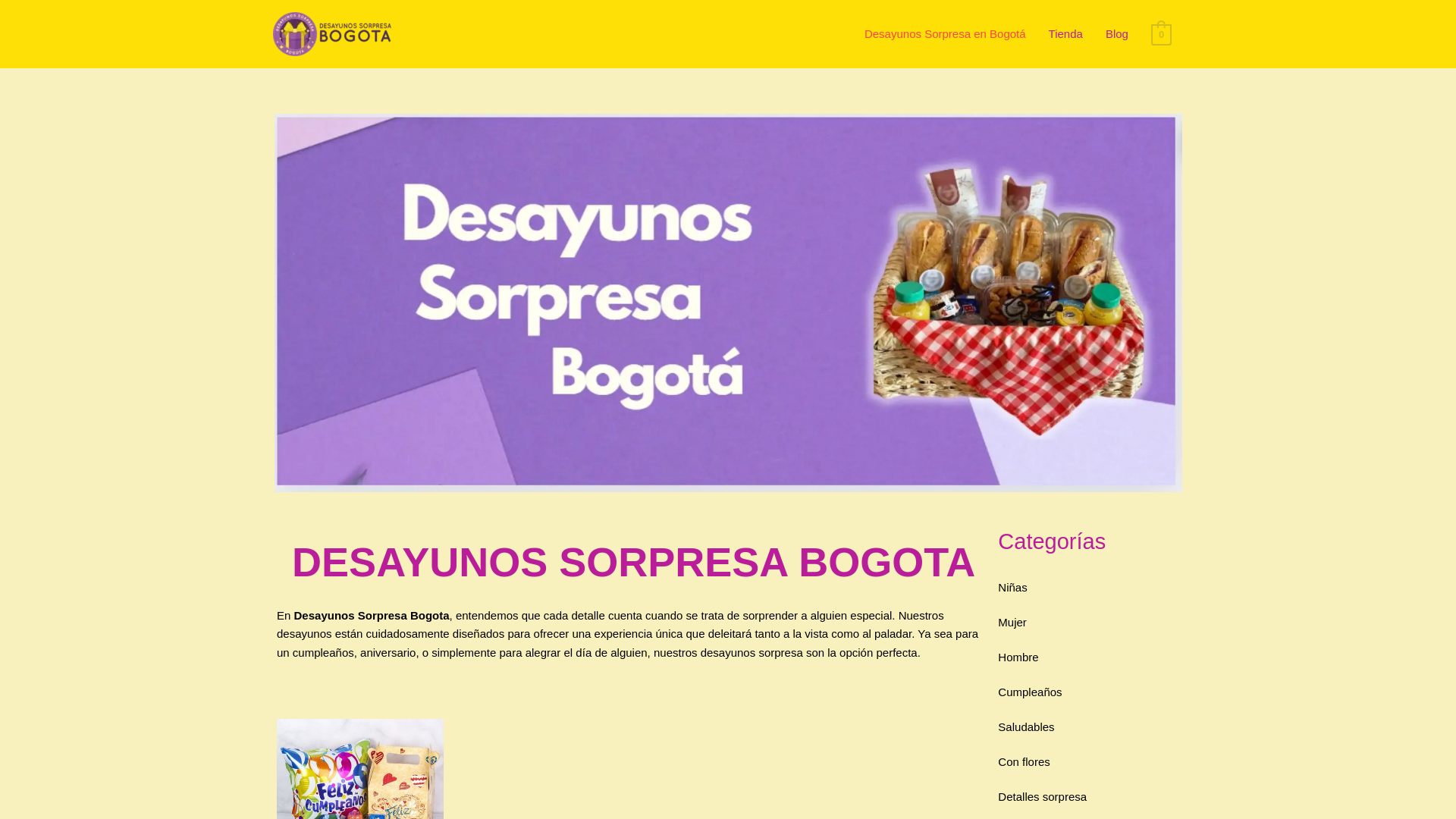 website screenshot of https://desayunossorpresabogota.com.co