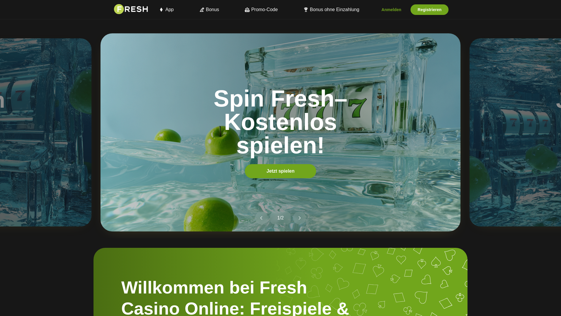 website screenshot of https://fresh-de.de