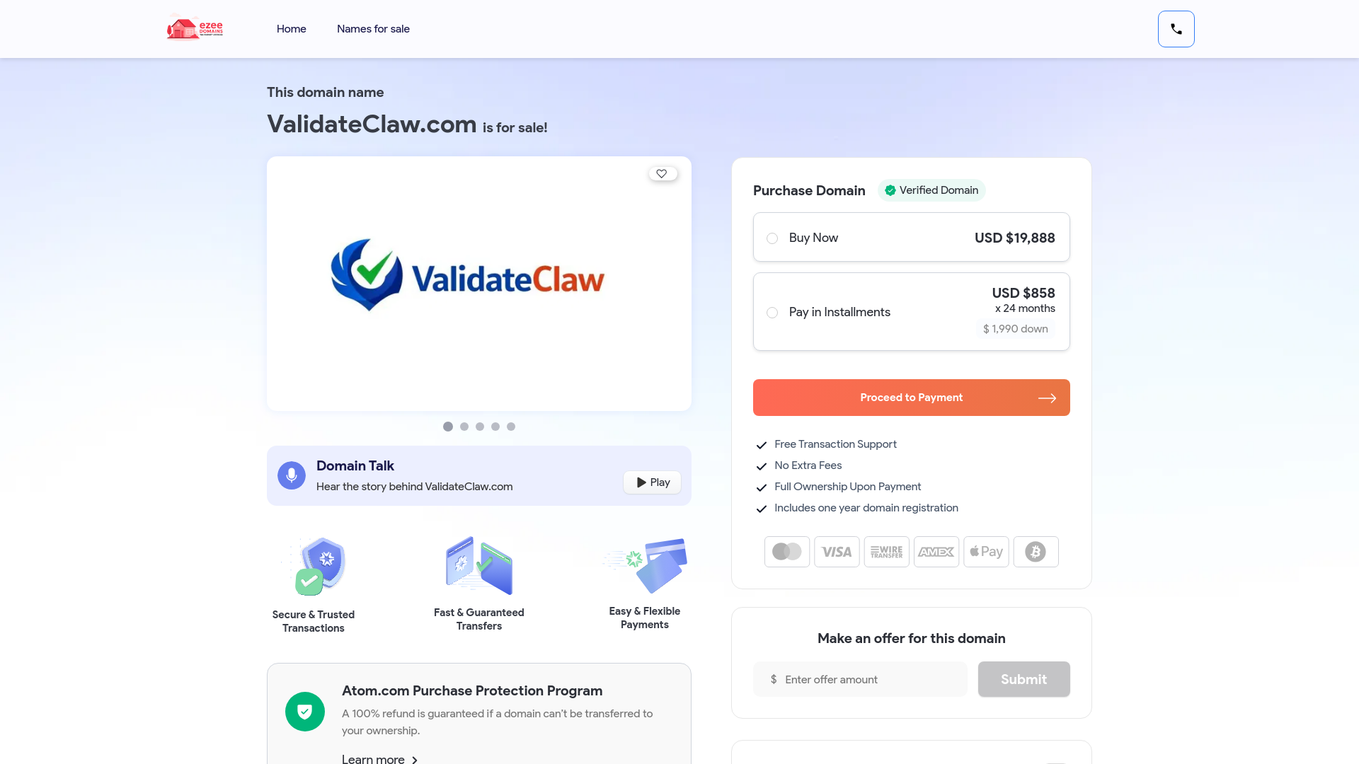 website screenshot of https://validateclaw.com