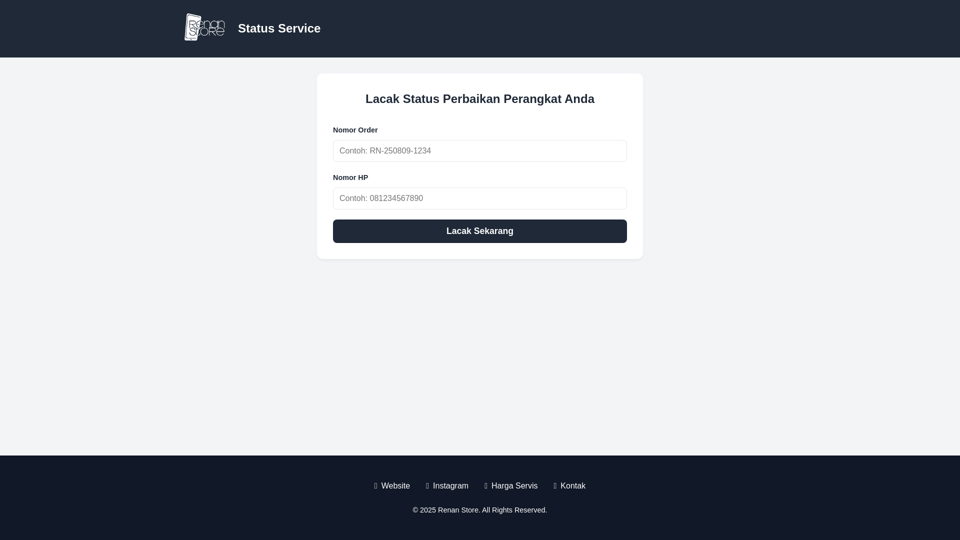 website screenshot of https://statusservice.pages.dev/