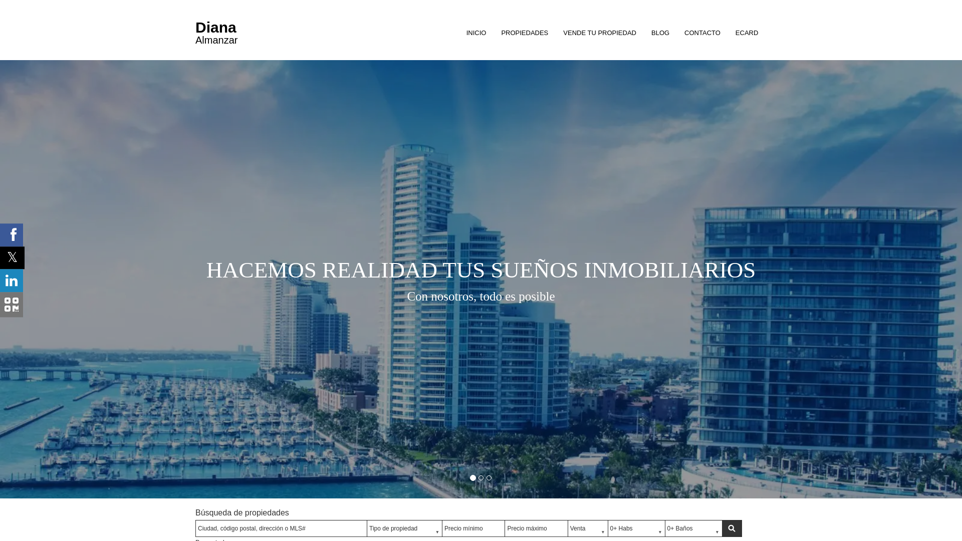 website screenshot of https://dianaalmanzar.com/