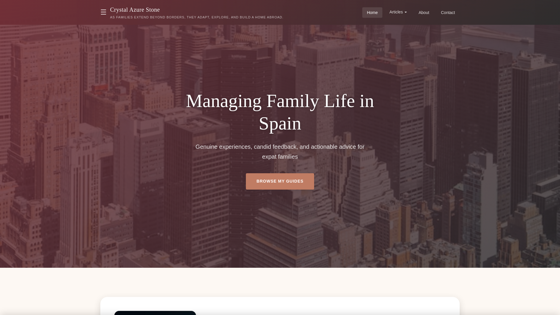 website screenshot of https://crystalazurestone.xyz