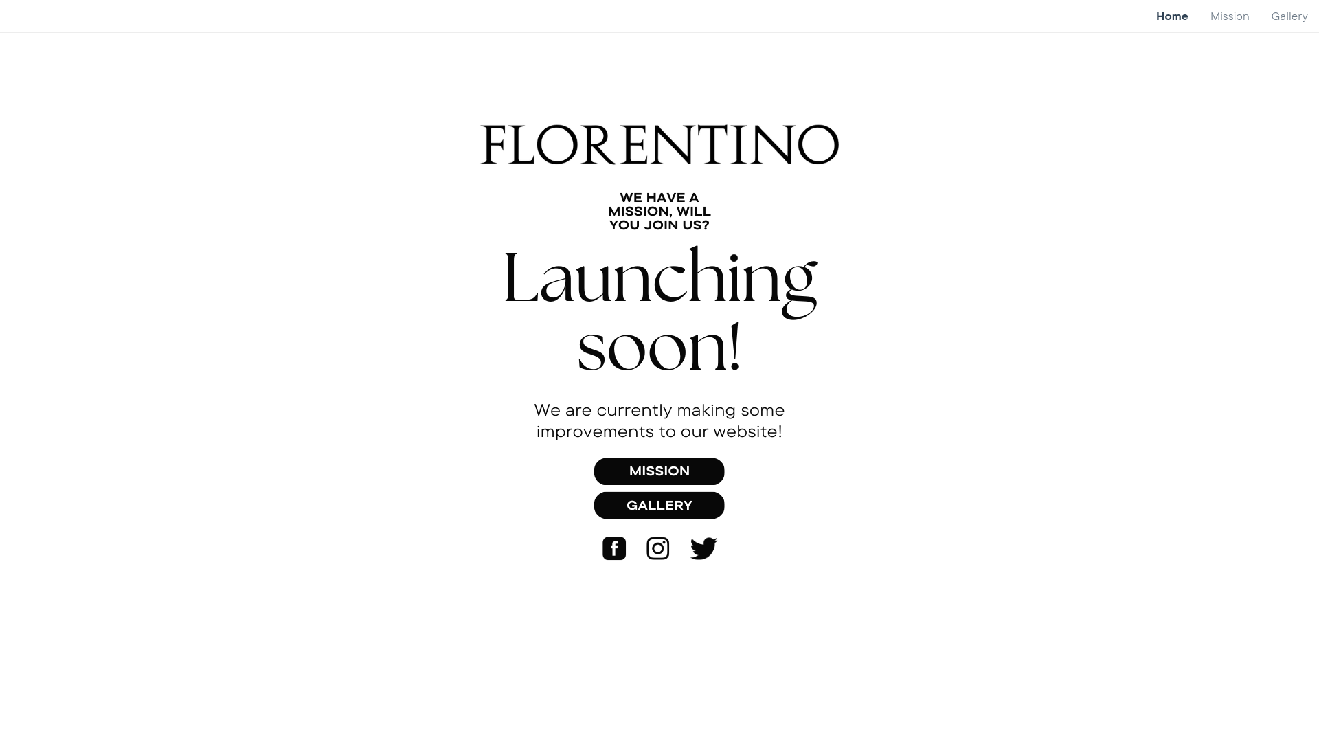 website screenshot of https://florentinobrand.com
