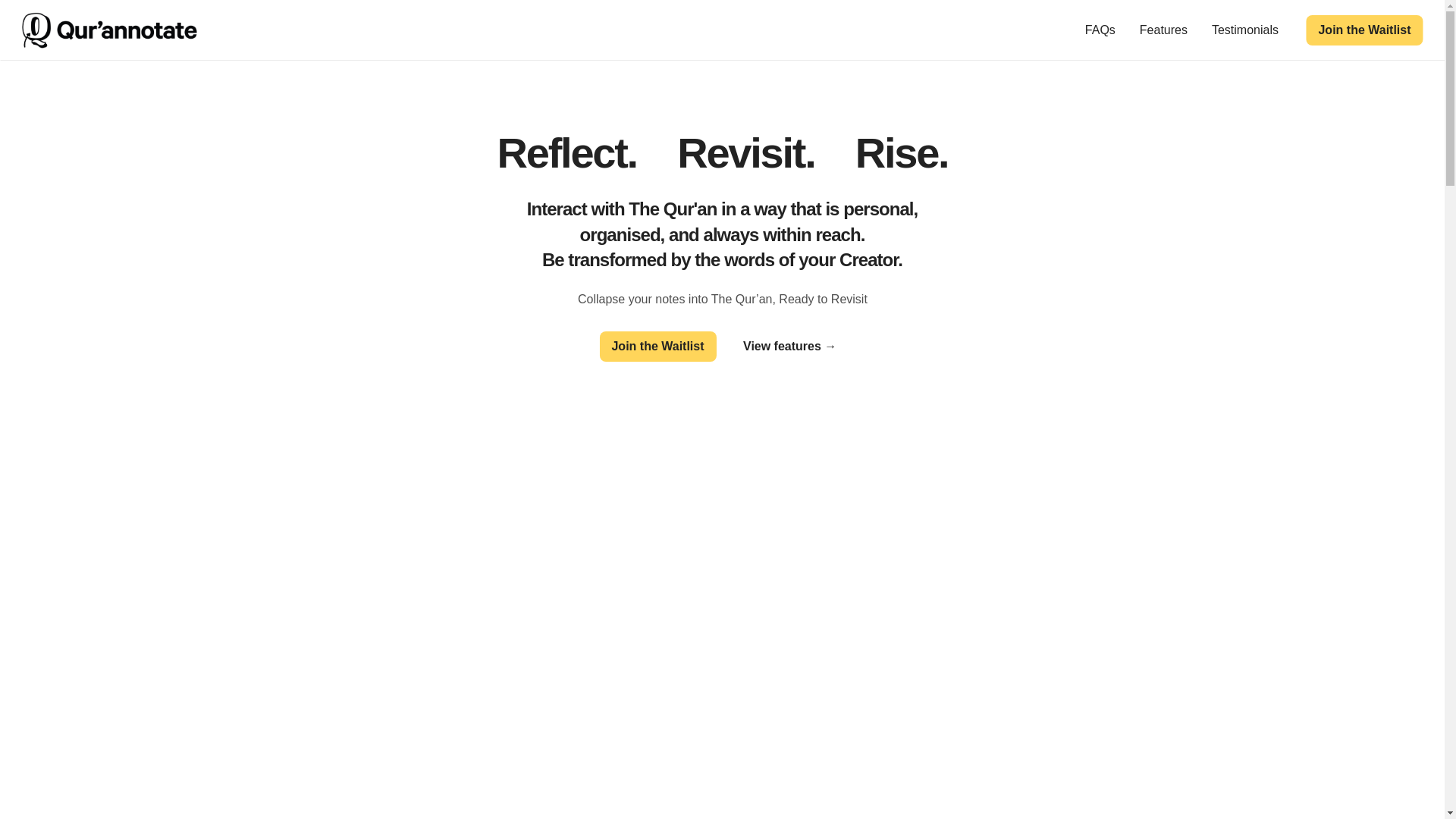 website screenshot of https://qurannotate.com/