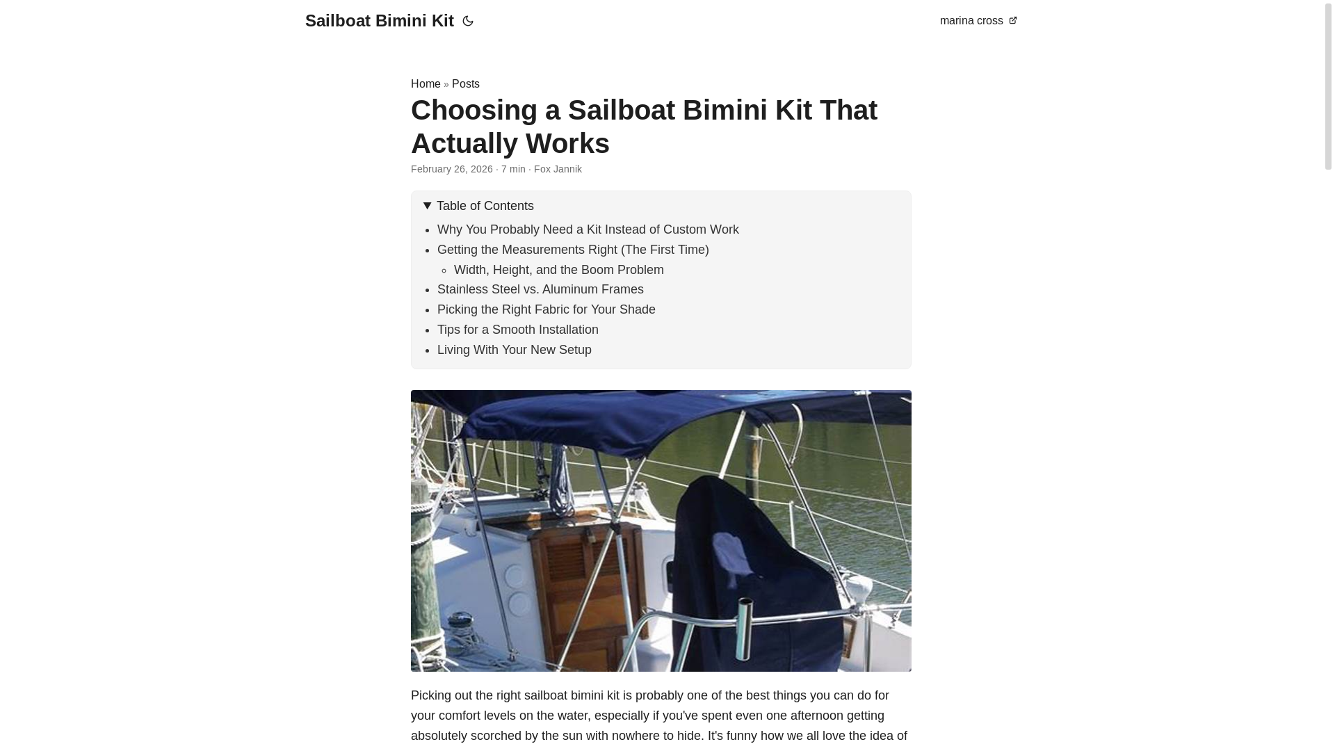 website screenshot of https://sailboat-bimini-kit.pages.dev/