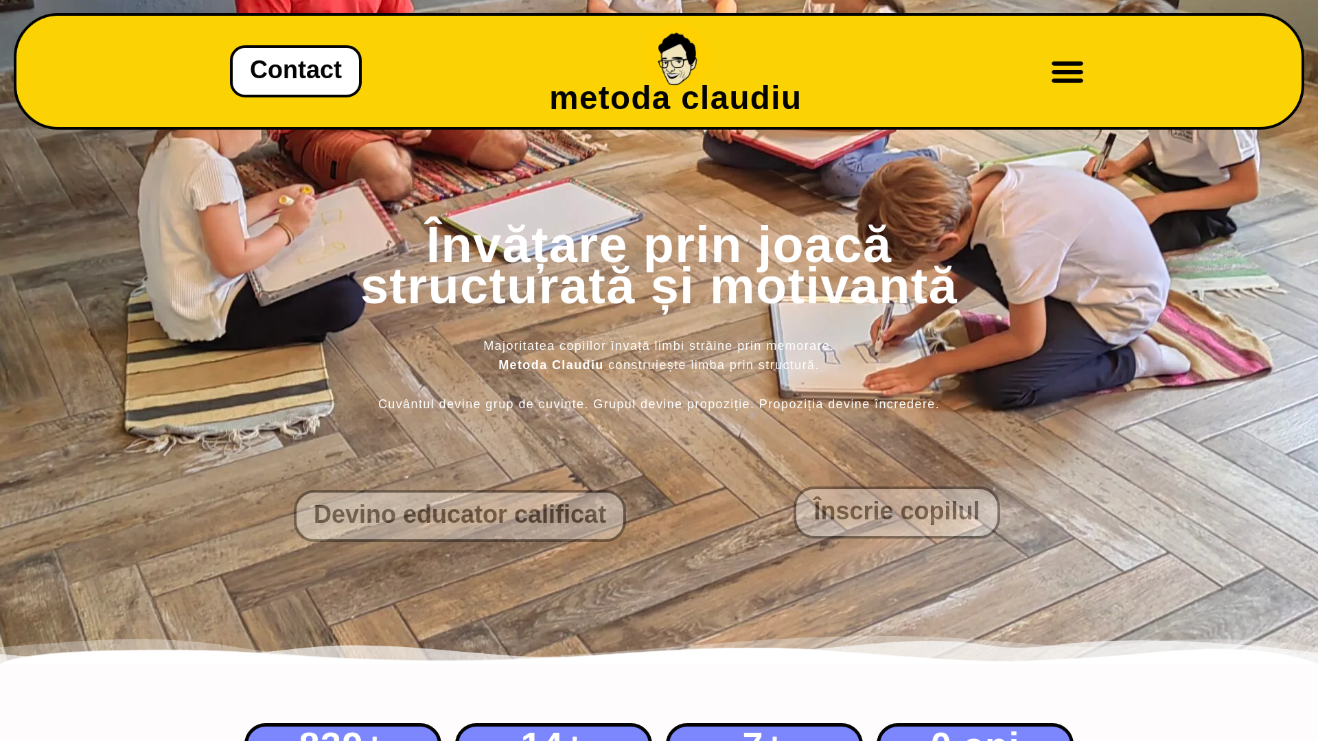 website screenshot of https://metodaclaudiu.ro