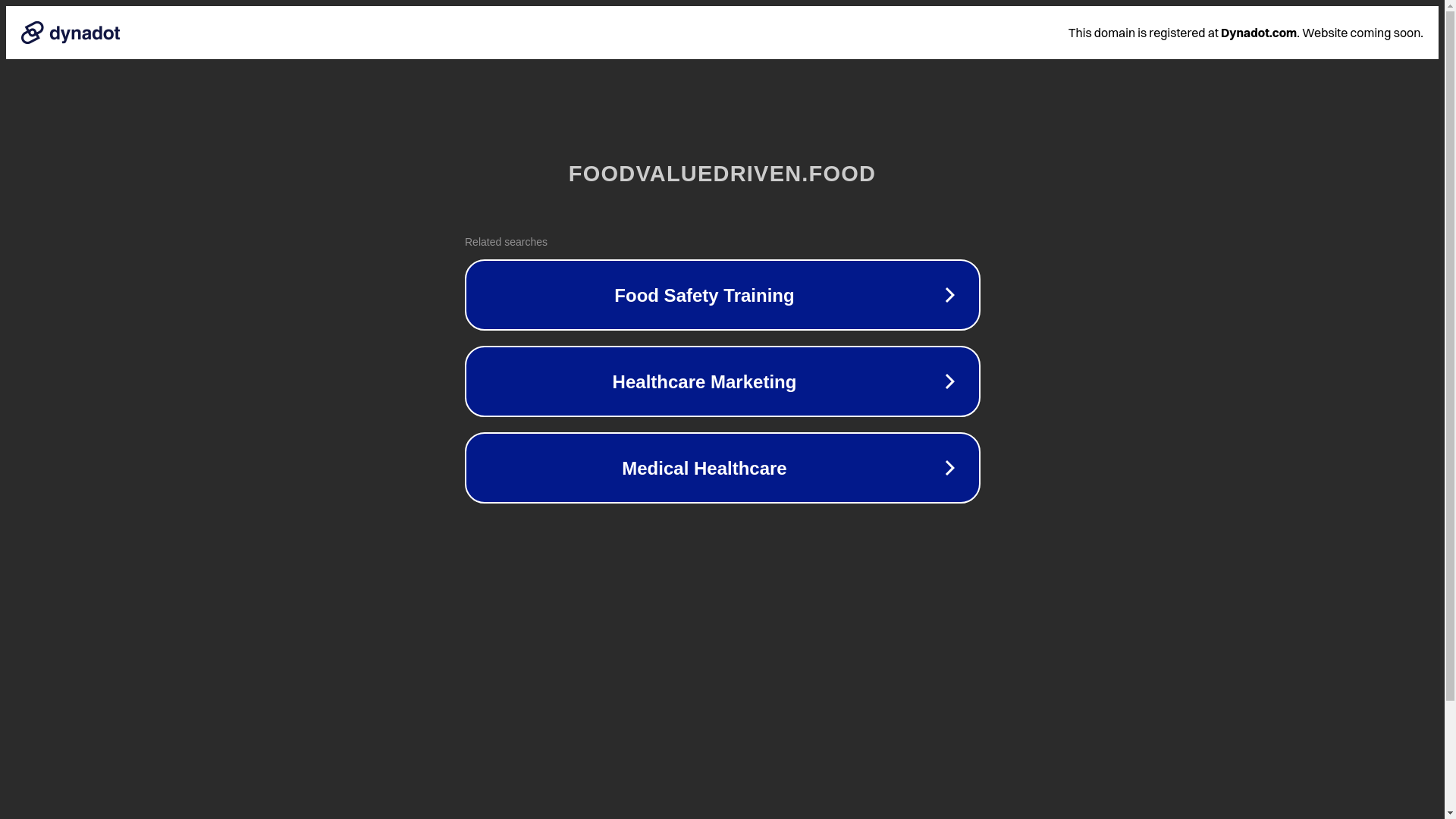 website screenshot of https://foodvaluedriven.food/