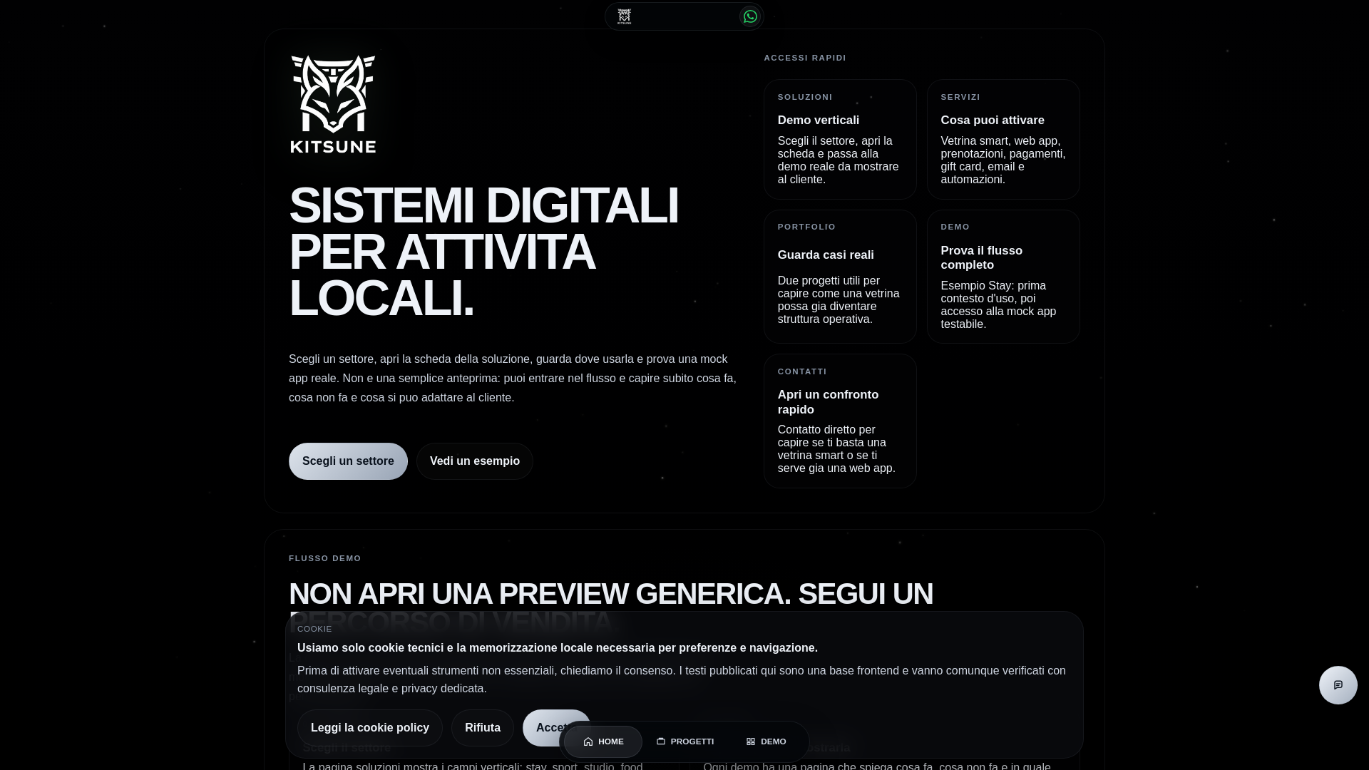 website screenshot of https://kistune.site/