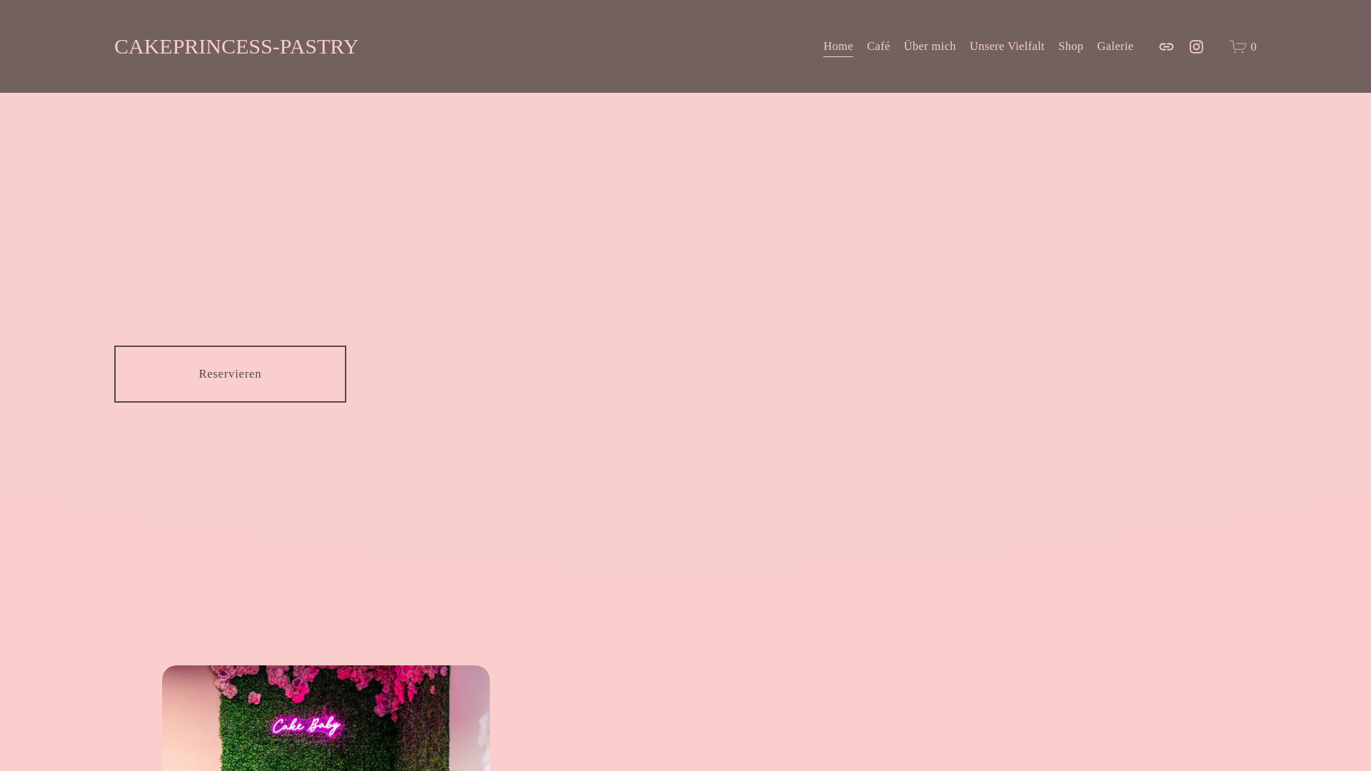 website screenshot of https://cakeprincesspastry.de