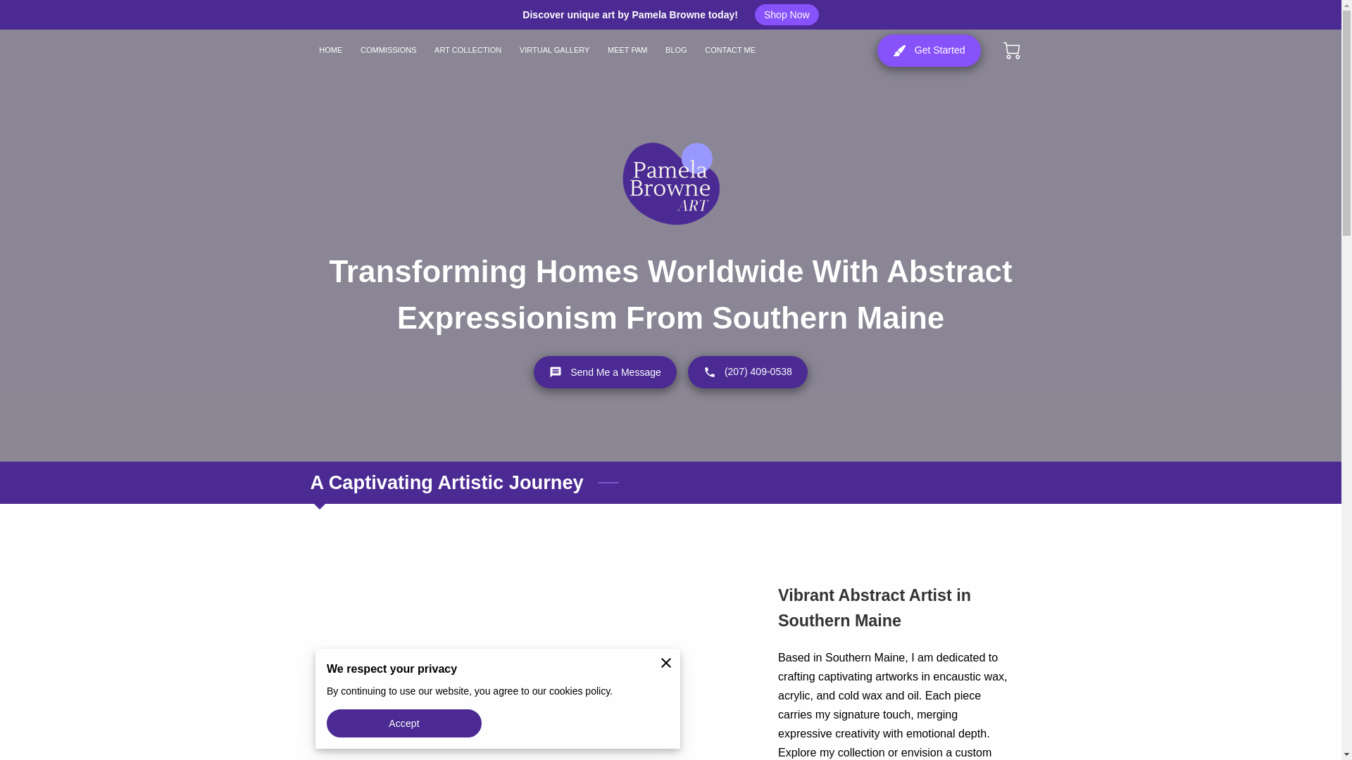 website screenshot of https://pamela-browne-art.com/