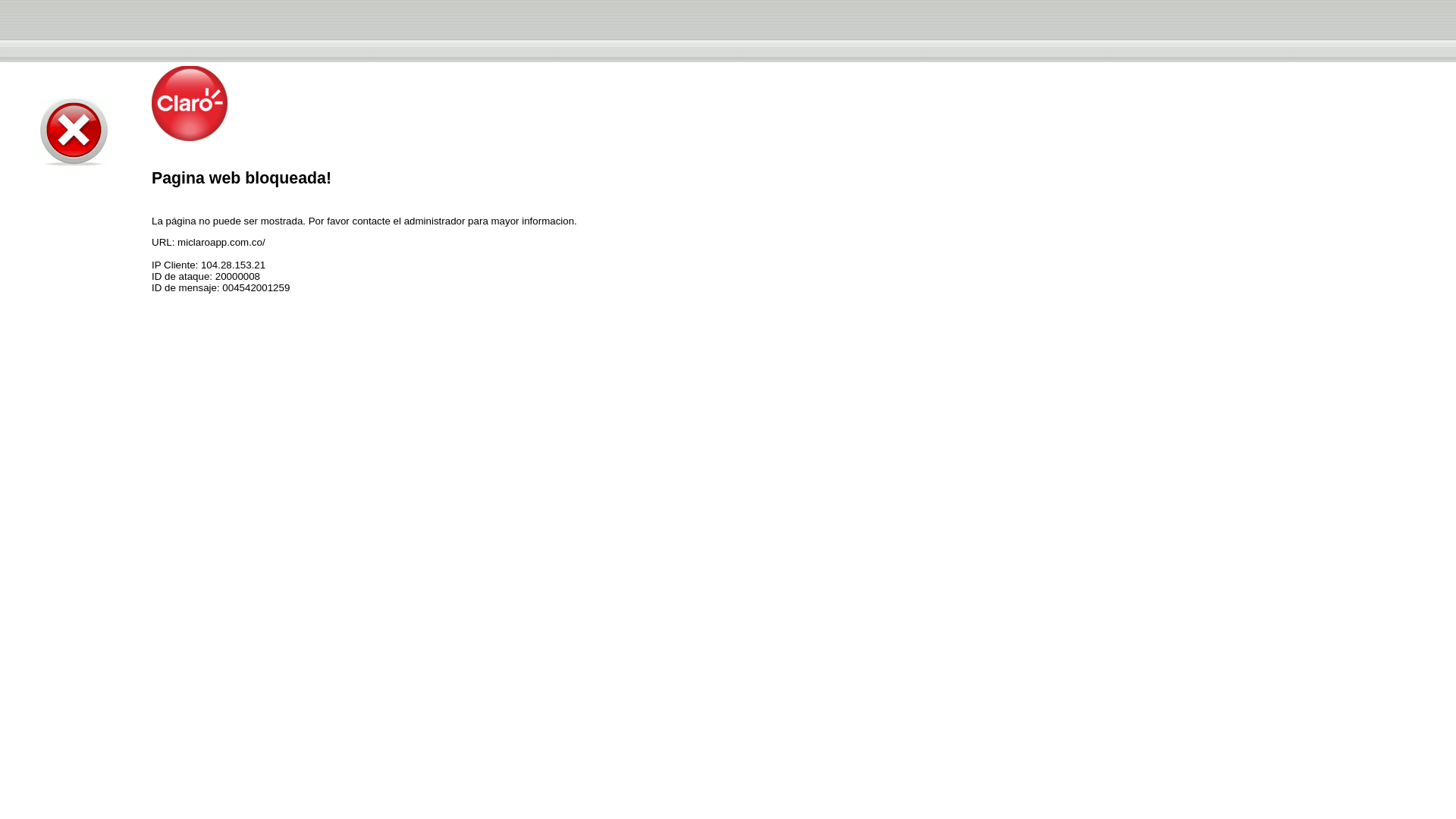 website screenshot of https://miclaroapp.com.co