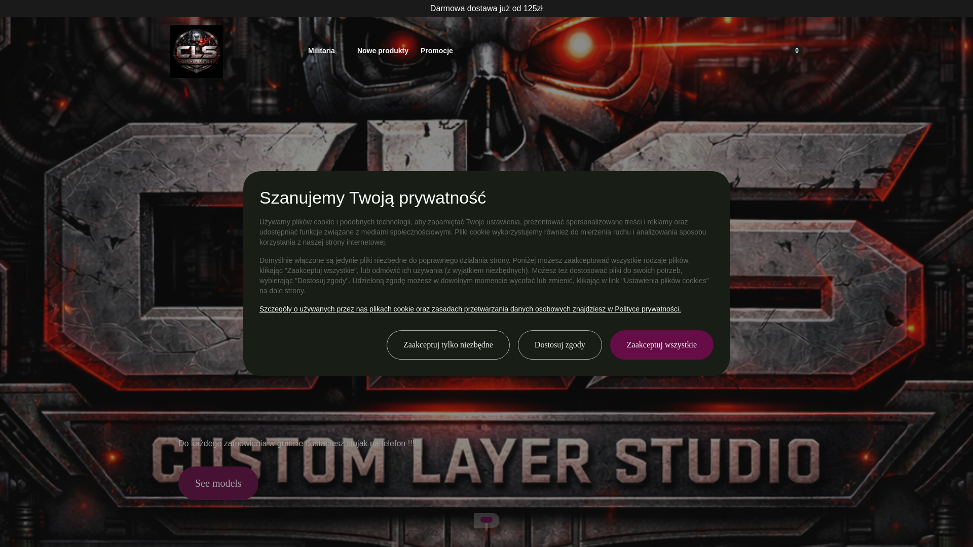 website screenshot of https://customlayerstudio.pl/