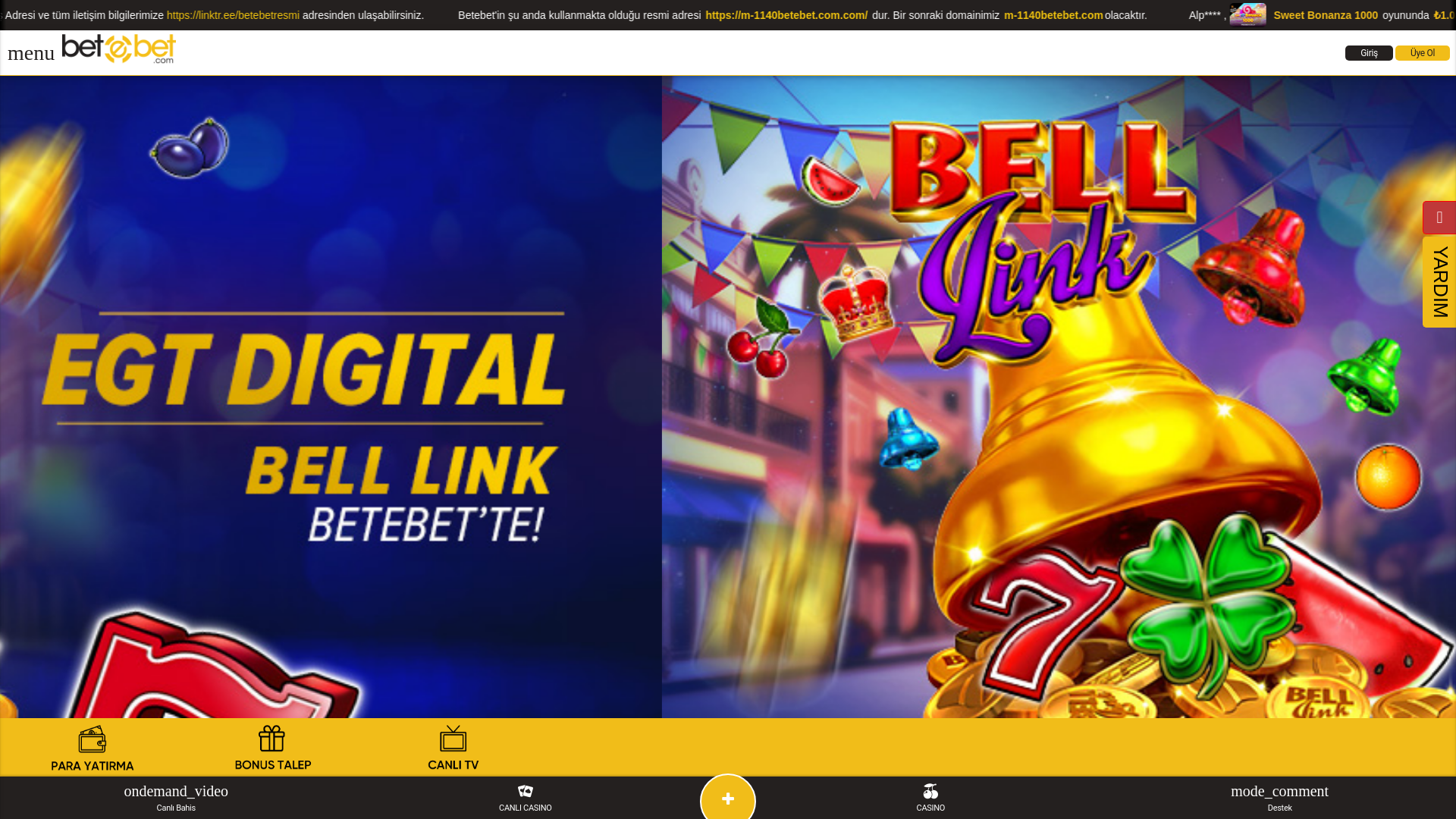 website screenshot of https://m-1140betebet.com/