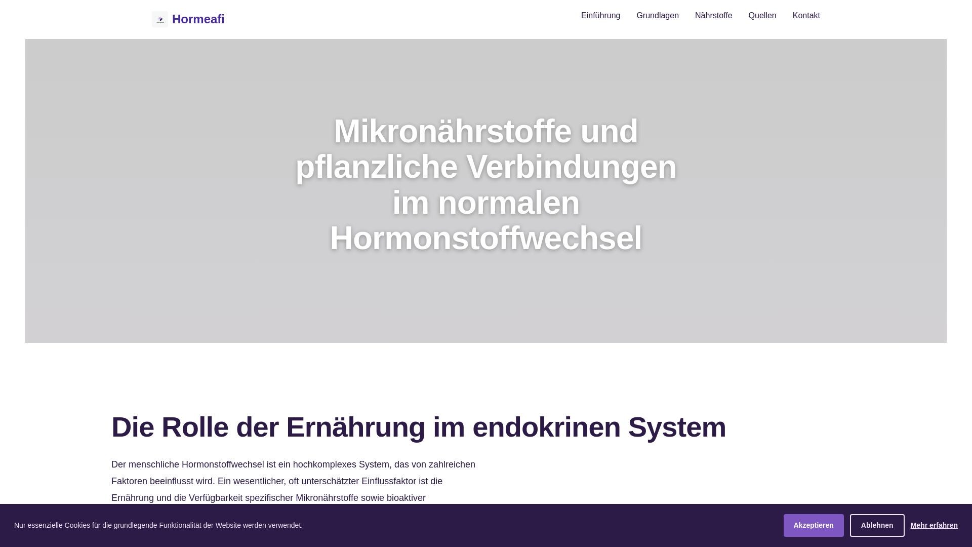 website screenshot of https://hormeafi.info/