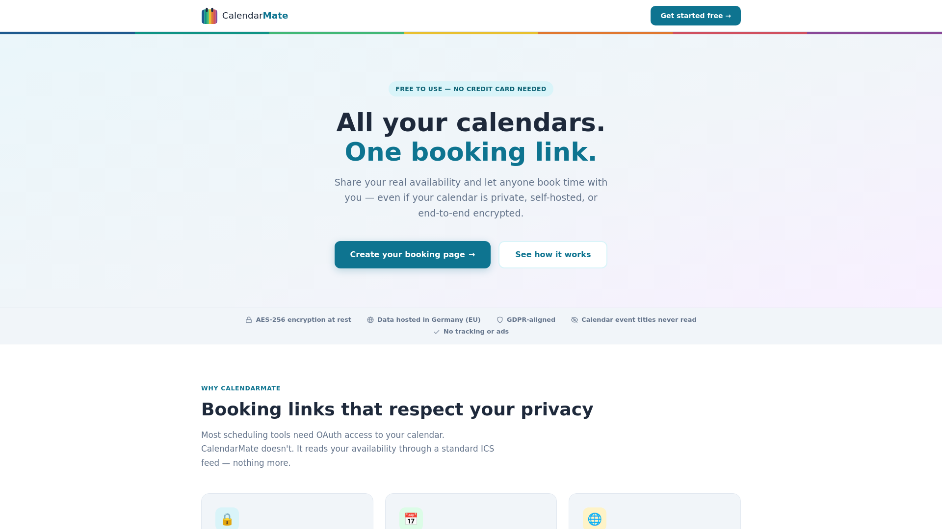 website screenshot of https://calendarmate.app/