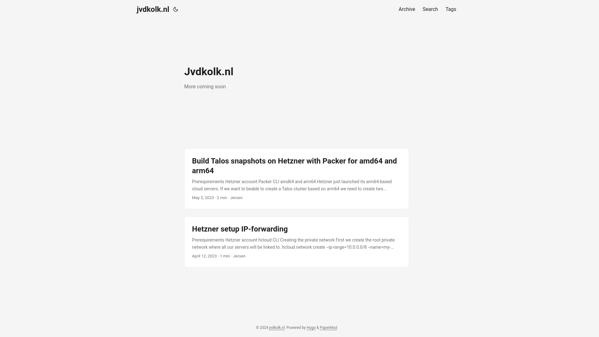 website screenshot of https://jvdkolk-nl-blog.pages.dev/