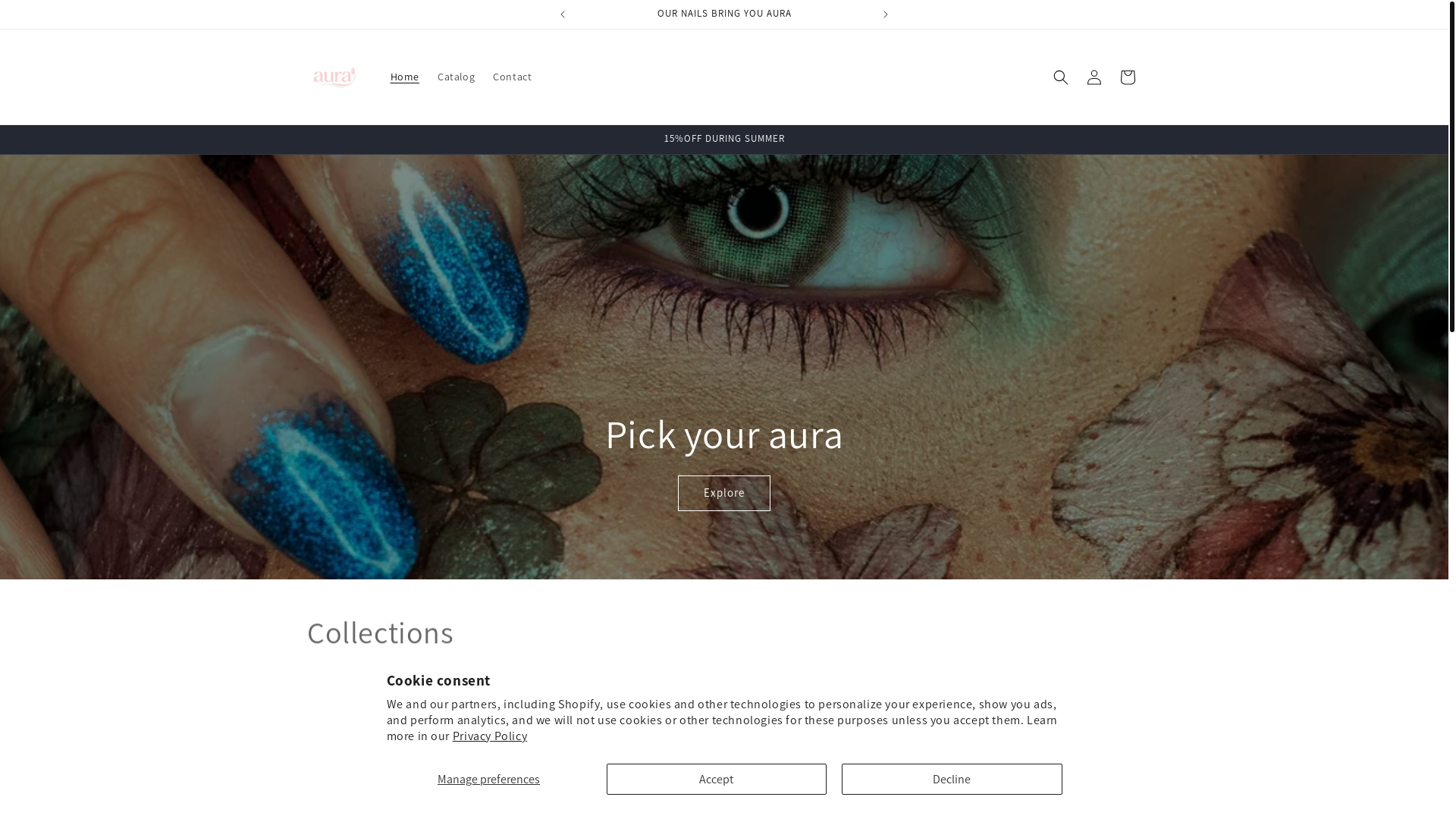 website screenshot of https://auranaillabs.com/