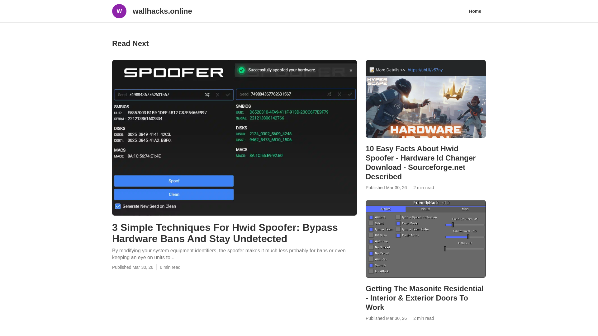 website screenshot of https://wallhacks.online/