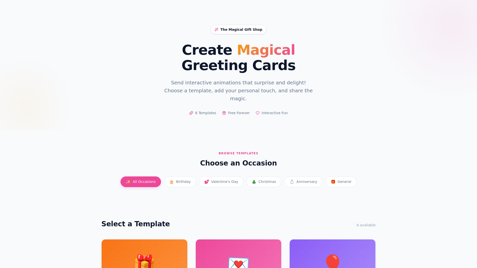 website screenshot of https://giftgenie.pages.dev/