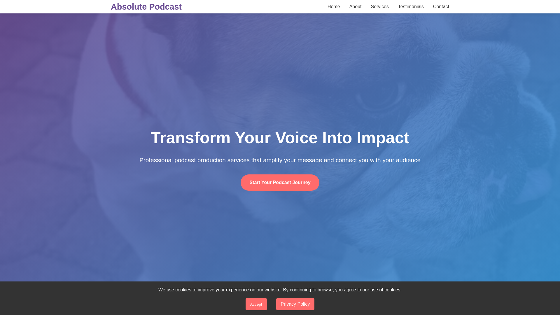 website screenshot of https://absolutepodcast.xyz/