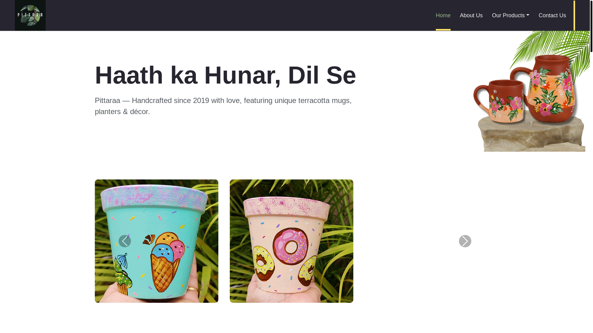 website screenshot of https://pittaraa.co.in/