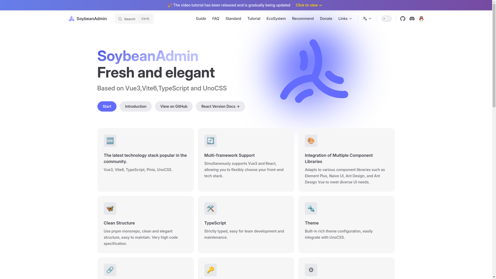 website screenshot of https://soybean-admin-docs-d90.pages.dev/
