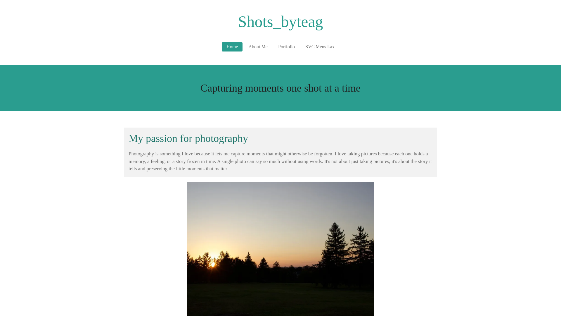 website screenshot of https://shots-byteagan.com/