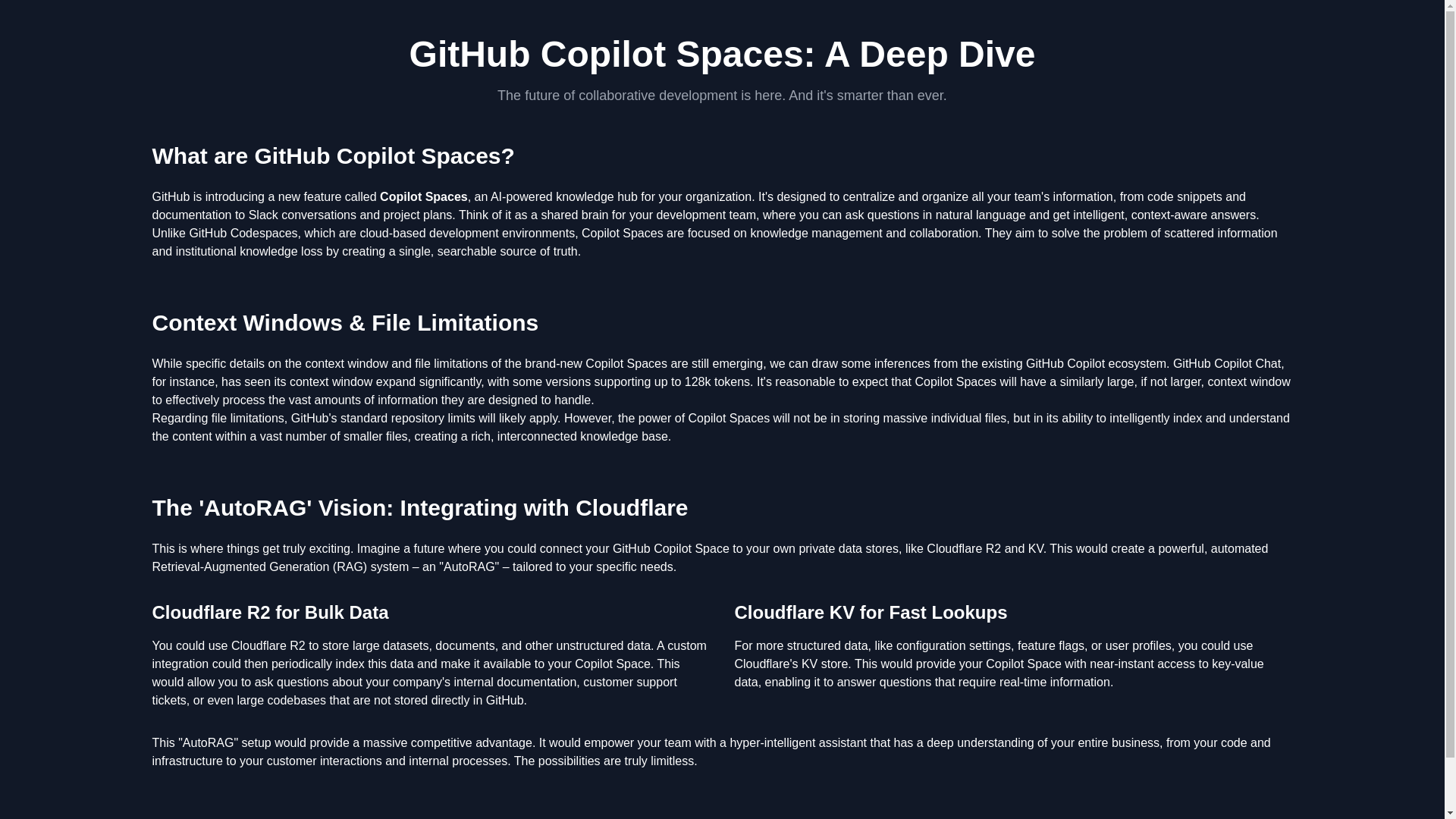 website screenshot of https://github-copilot-spaces.pages.dev/