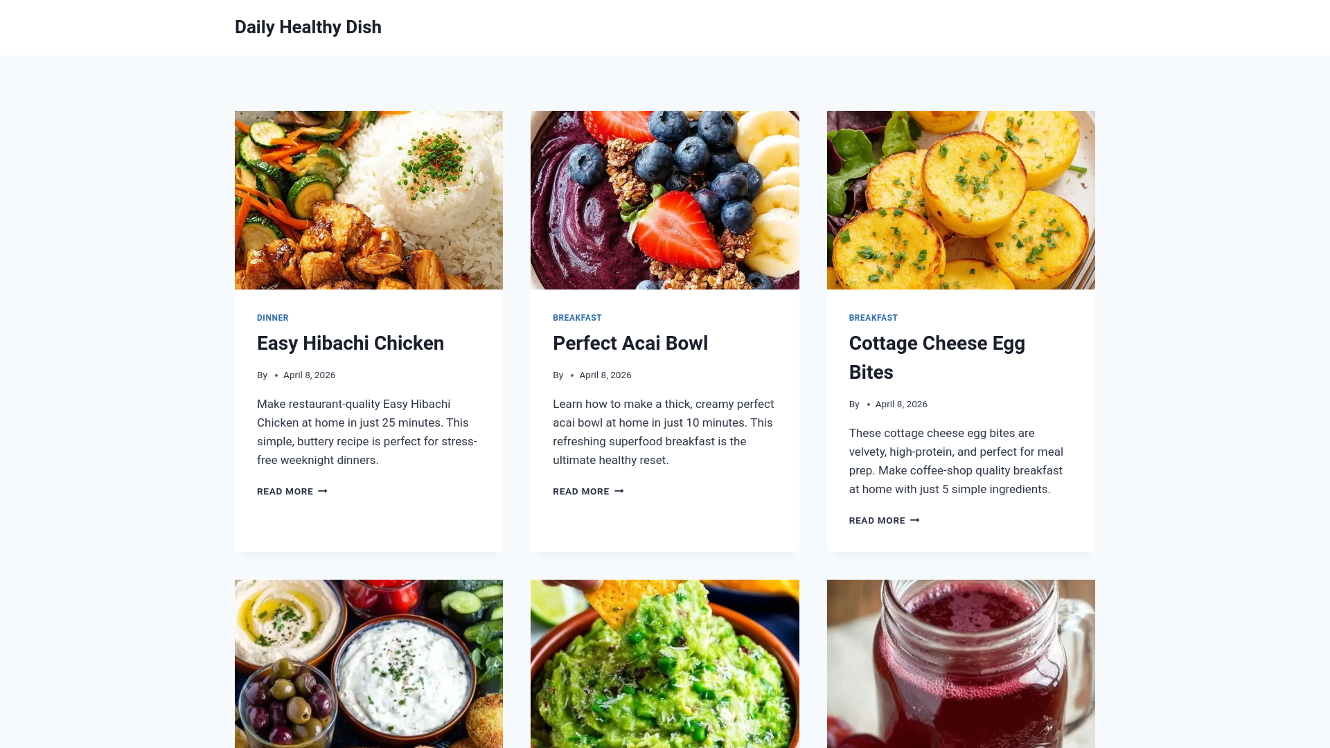 website screenshot of https://freshsummerrecipes.com/