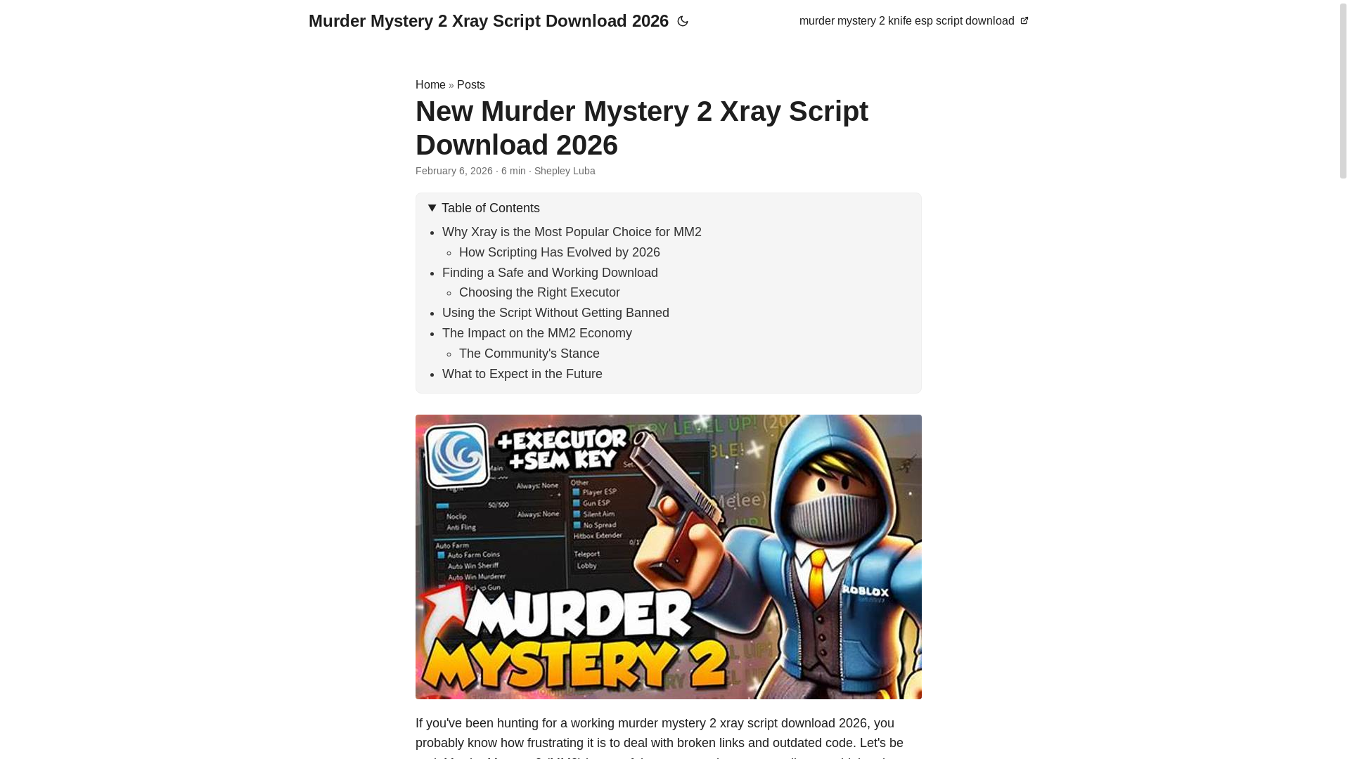 website screenshot of https://murder-mystery-2-xray-script-download-2026.pages.dev/