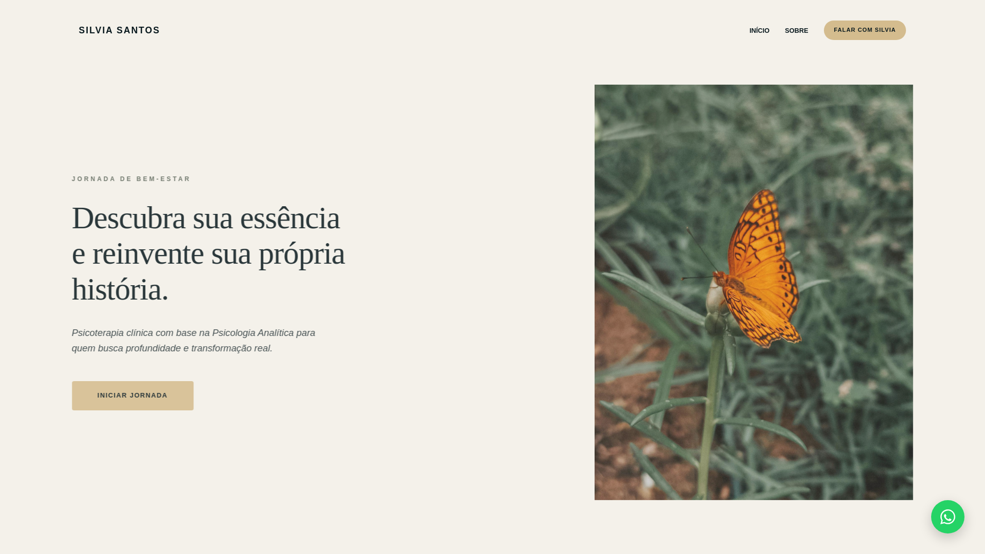 website screenshot of https://psisilviasantos.com.br/