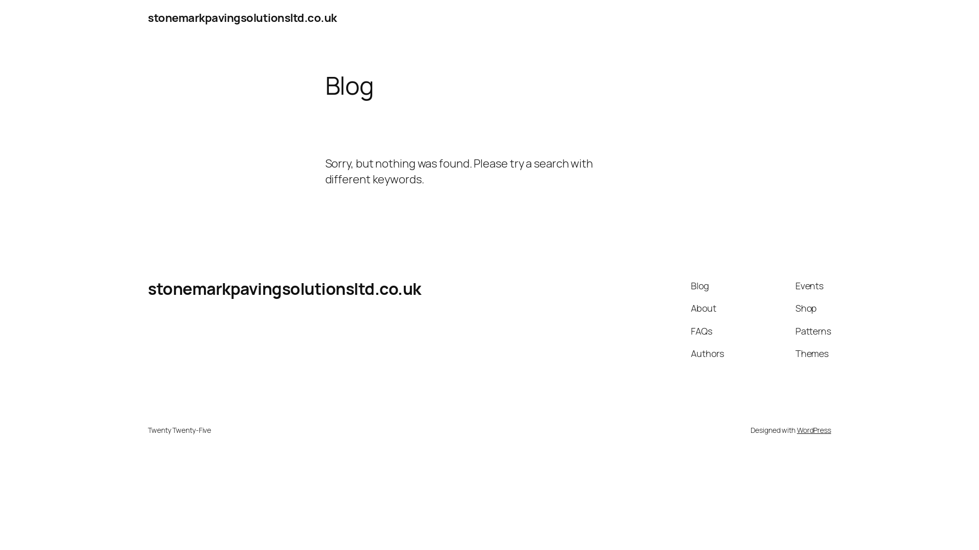 website screenshot of https://stonemarkpavingsolutionsltd.co.uk/